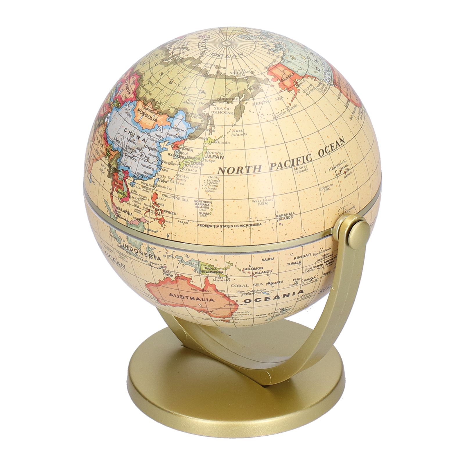 Mini World Map Globe English Edition Desktop Rotating Earth Geography Globe view 9