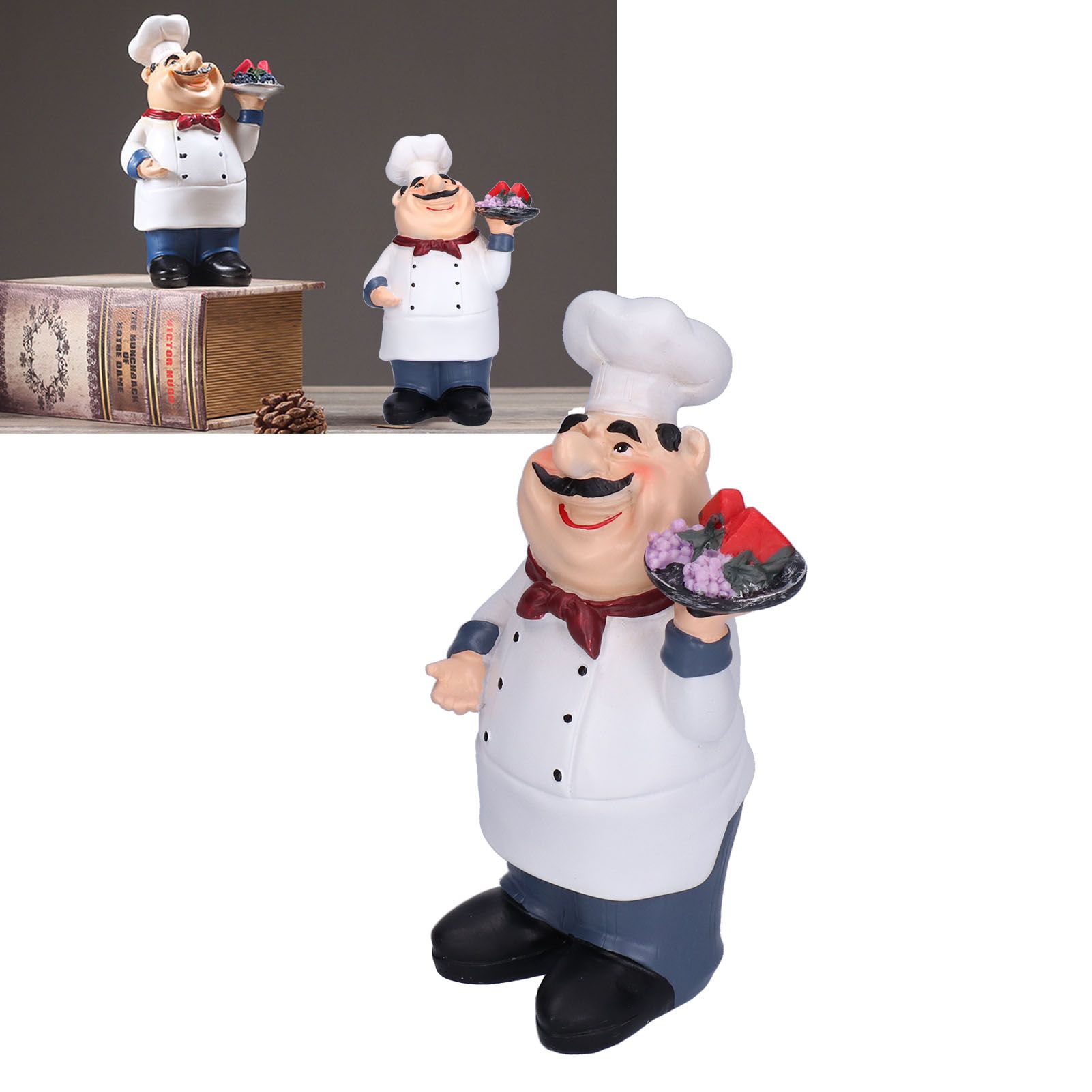 Chef Figurine Decor Home Decorations Crafts for Coffee Shop Kitchen Dining view 12