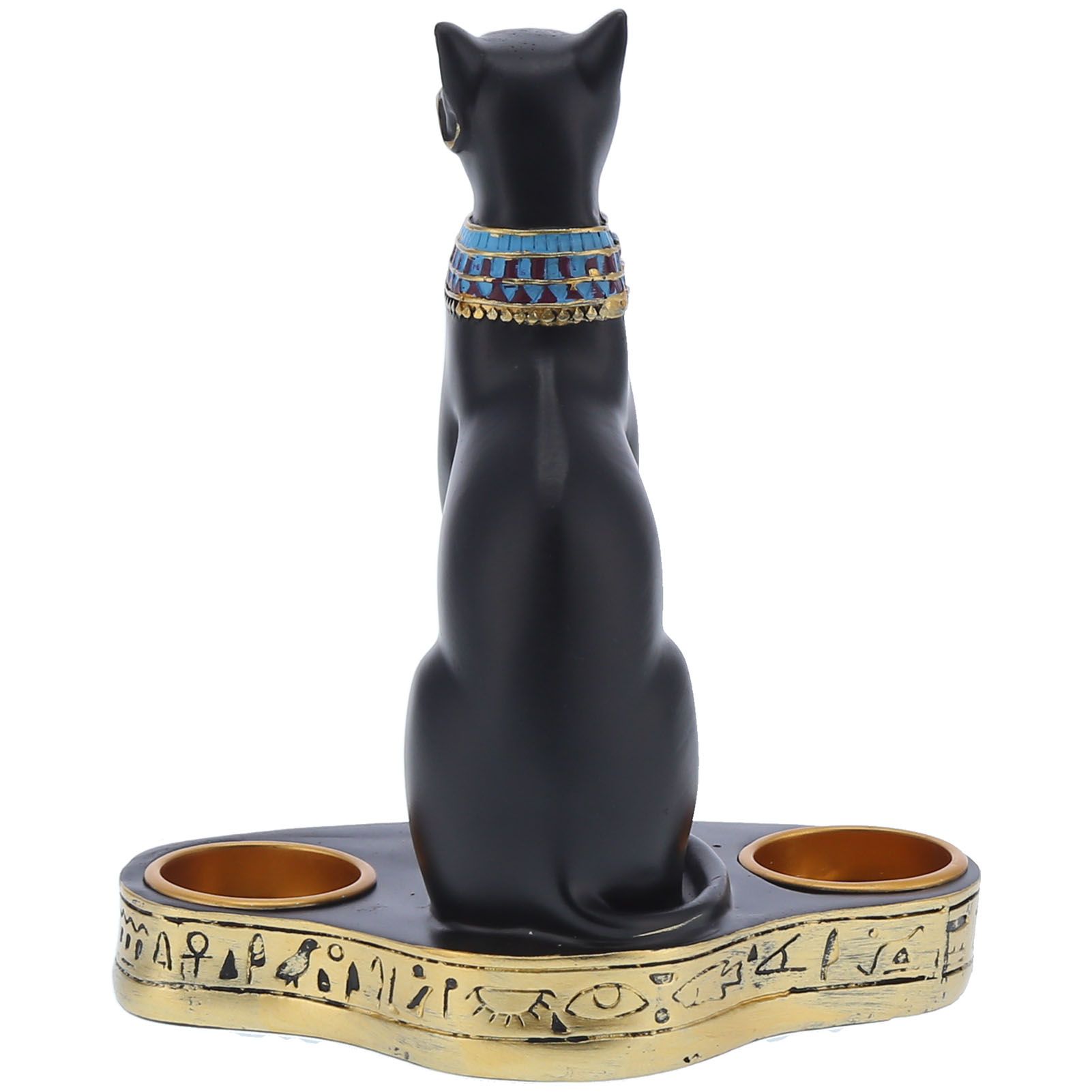 Vintage Resin Cat Statue Figurine Candlestick Candle Holder Home Office view 5