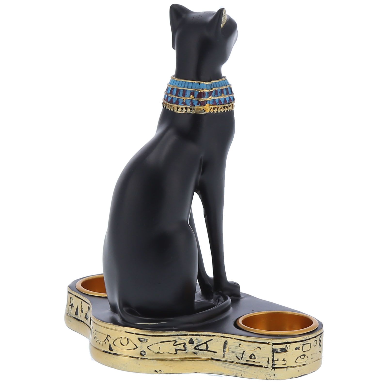 Vintage Resin Cat Statue Figurine Candlestick Candle Holder Home Office view 6
