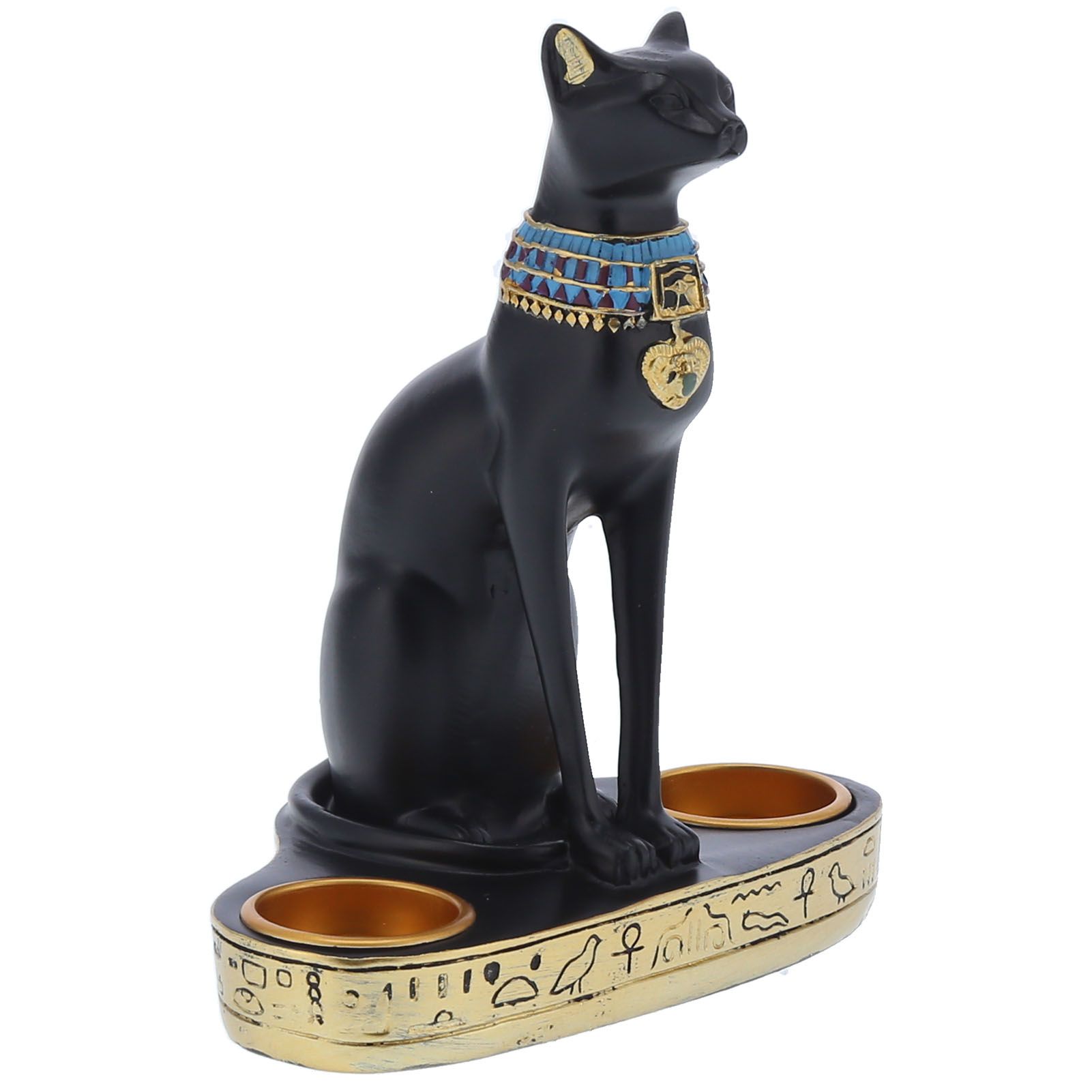 Vintage Resin Cat Statue Figurine Candlestick Candle Holder Home Office view 8