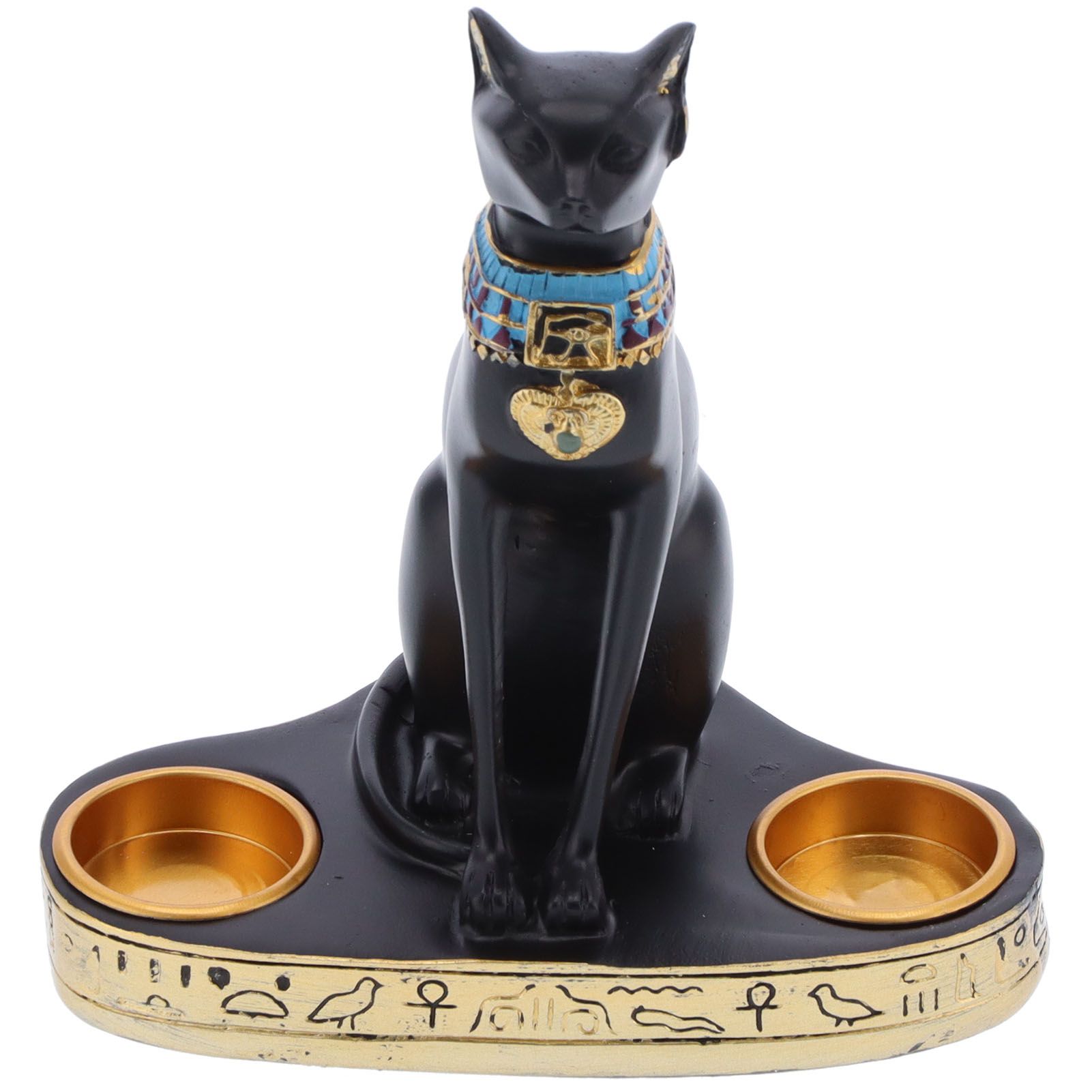 Vintage Resin Cat Statue Figurine Candlestick Candle Holder Home Office view 9