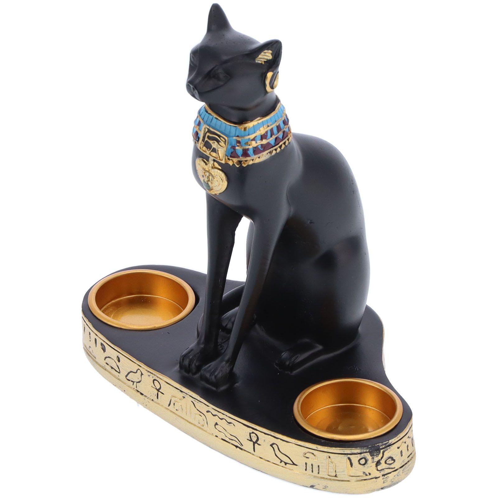 Vintage Resin Cat Statue Figurine Candlestick Candle Holder Home Office view 10