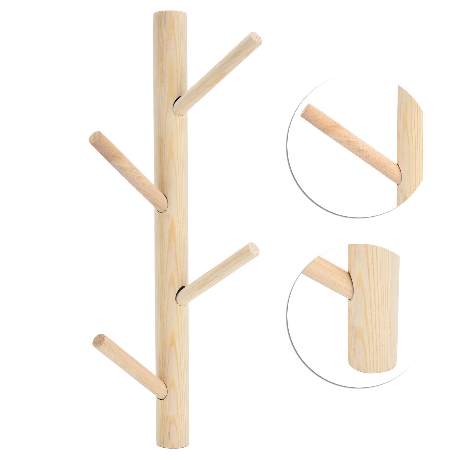 Punch Free Wall Mounted Coat Rack Towel Hanger Tree Branch Shaped Hat Rack for view 7