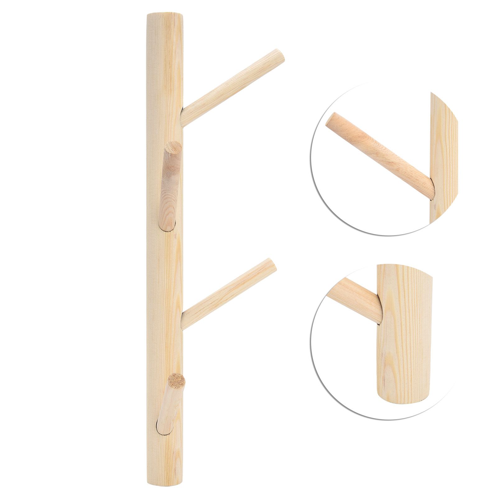 Punch Free Wall Mounted Coat Rack Towel Hanger Tree Branch Shaped Hat Rack for view 9