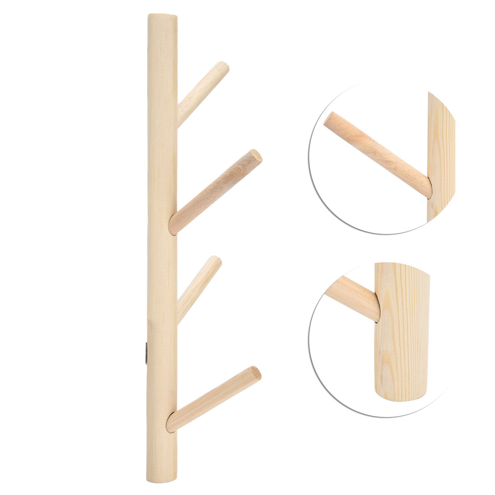 Punch Free Wall Mounted Coat Rack Towel Hanger Tree Branch Shaped Hat Rack for view 10