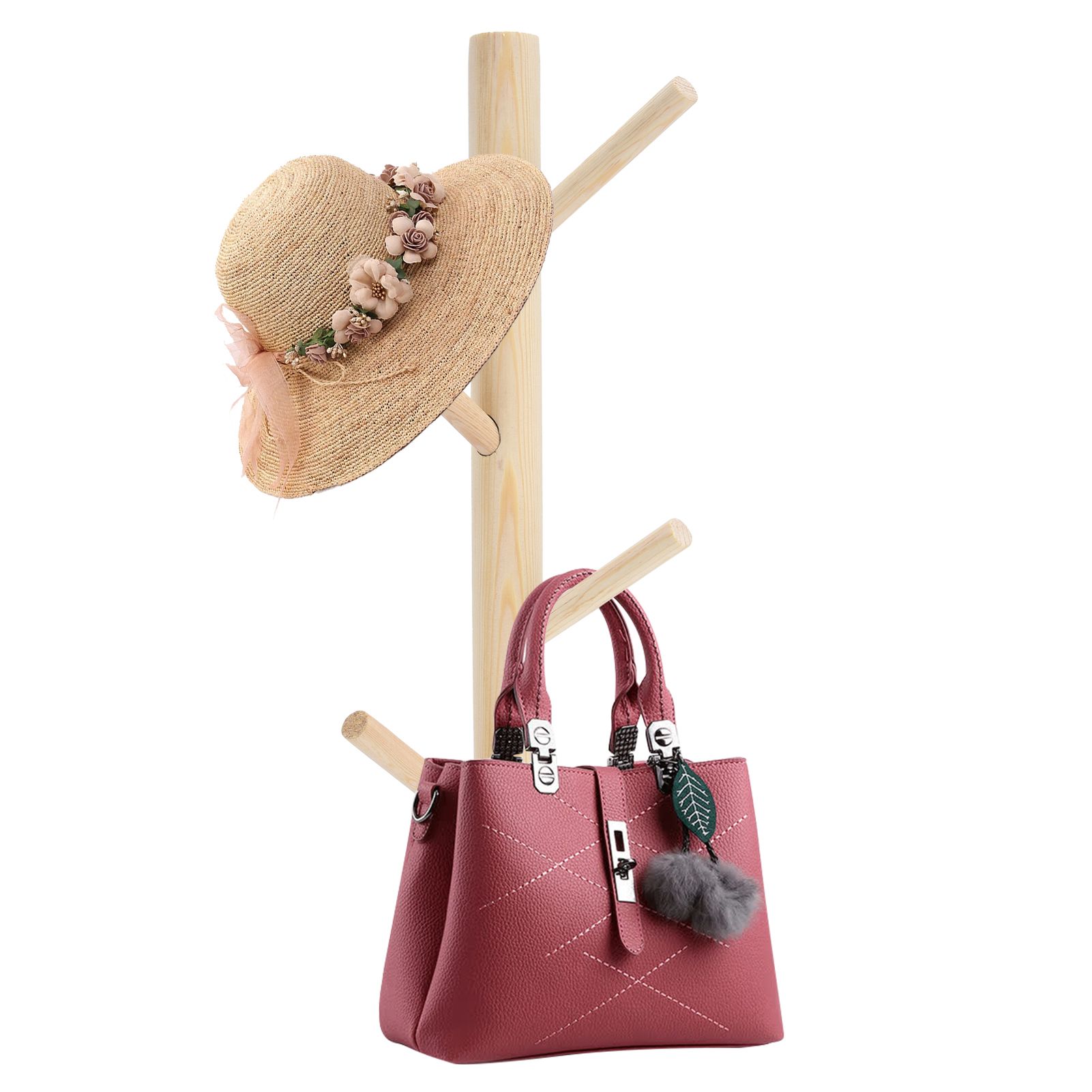 Punch Free Wall Mounted Coat Rack Towel Hanger Tree Branch Shaped Hat Rack for view 11