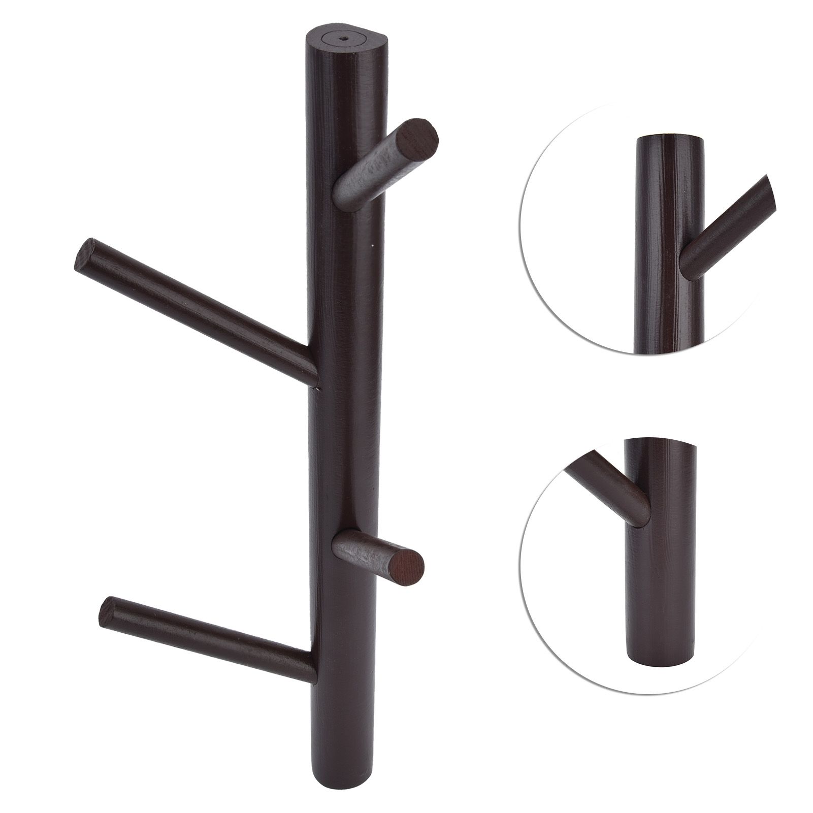 Punch Free Wall Mounted Coat Rack Towel Hanger Tree Branch Shaped Hat Rack for view 8