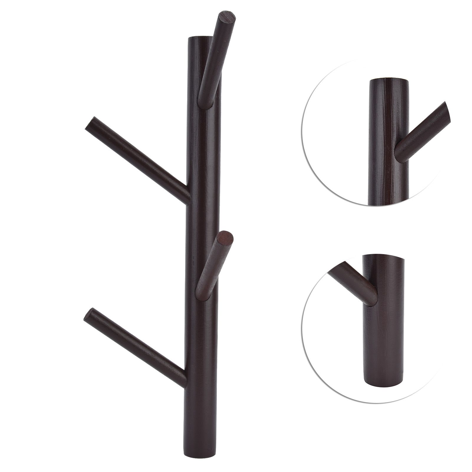 Punch Free Wall Mounted Coat Rack Towel Hanger Tree Branch Shaped Hat Rack for view 9