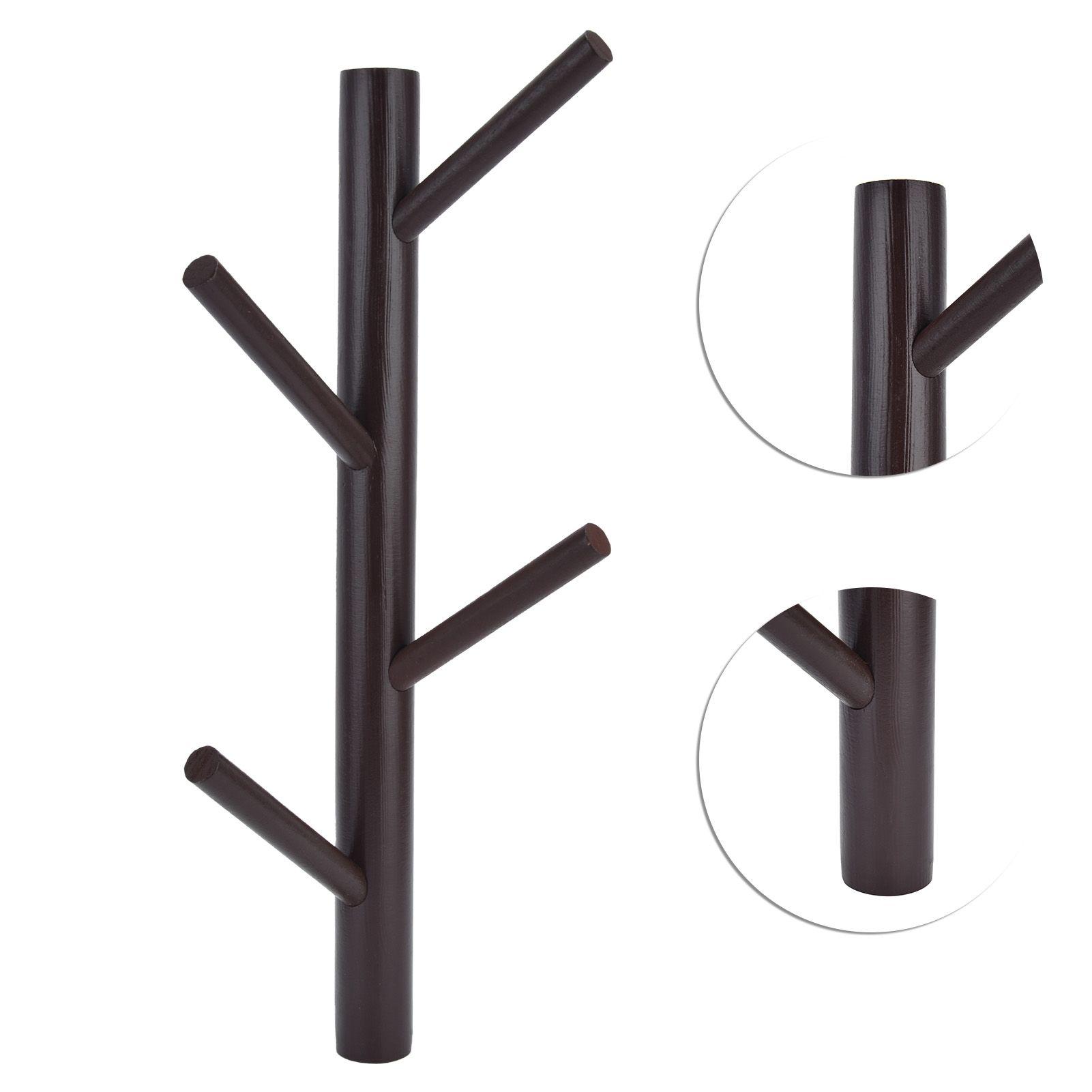Punch Free Wall Mounted Coat Rack Towel Hanger Tree Branch Shaped Hat Rack for view 10