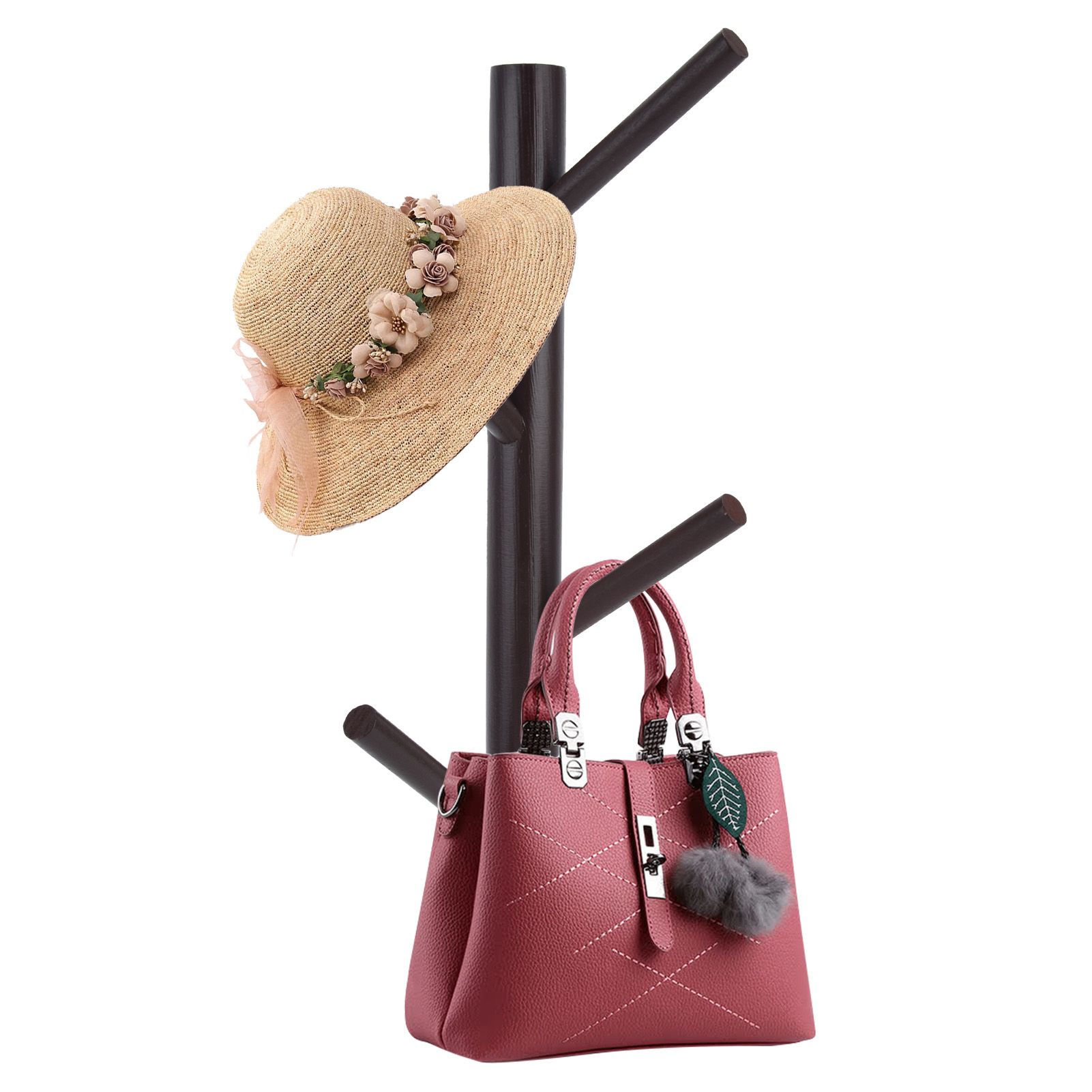 Punch Free Wall Mounted Coat Rack Towel Hanger Tree Branch Shaped Hat Rack for view 11