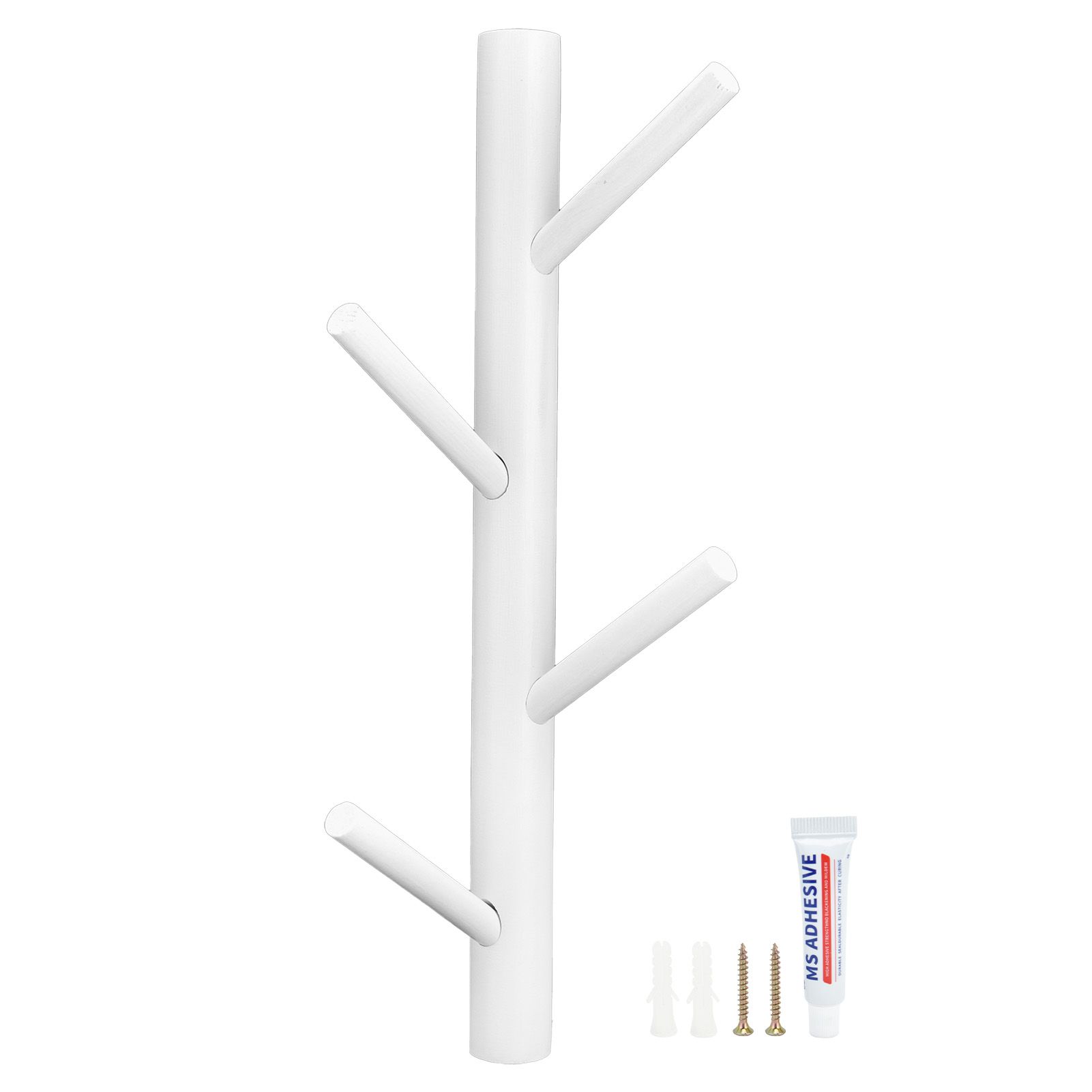 Punch Free Wall Mounted Coat Rack Towel Hanger Tree Branch Shaped Hat Rack for view 2