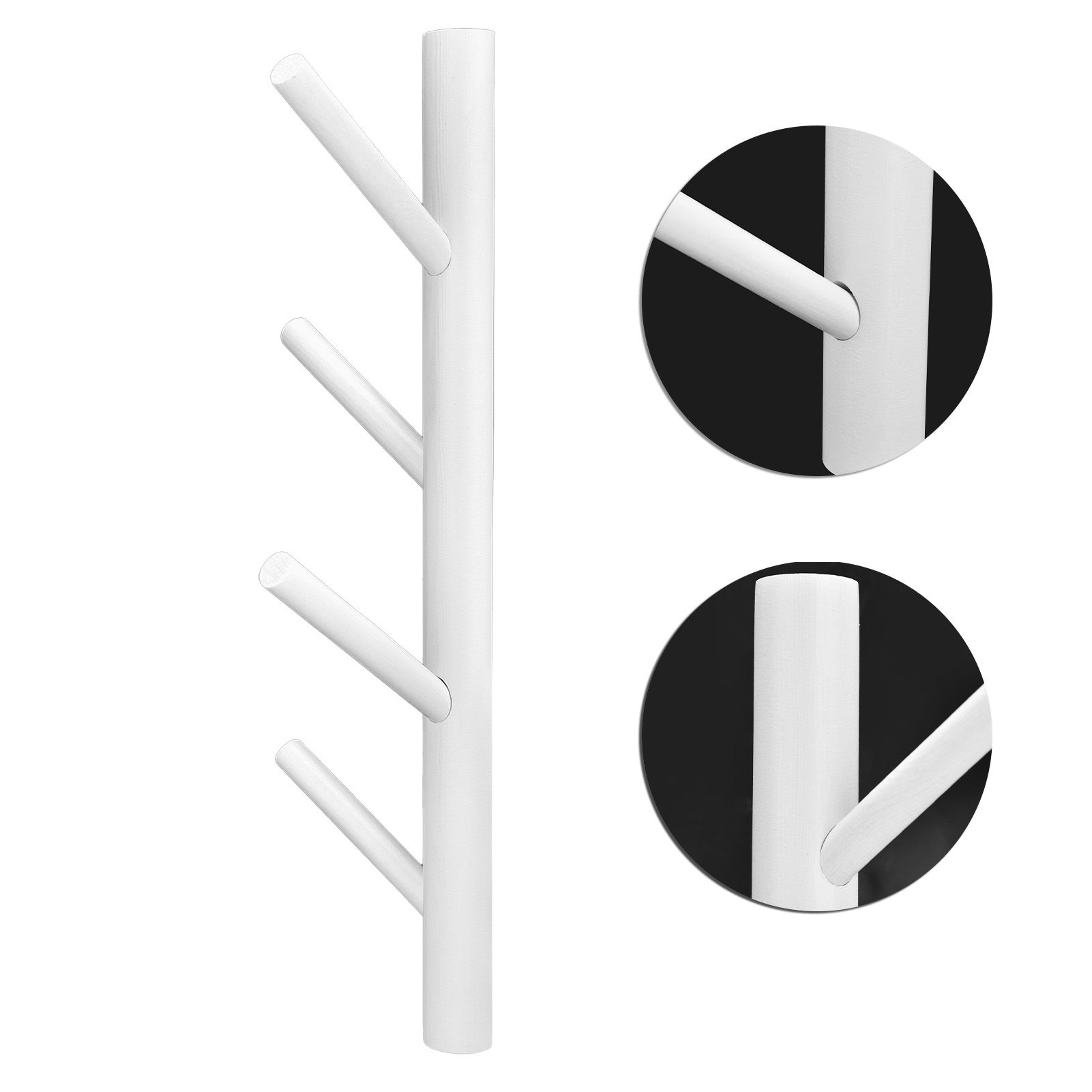 Punch Free Wall Mounted Coat Rack Towel Hanger Tree Branch Shaped Hat Rack for view 8