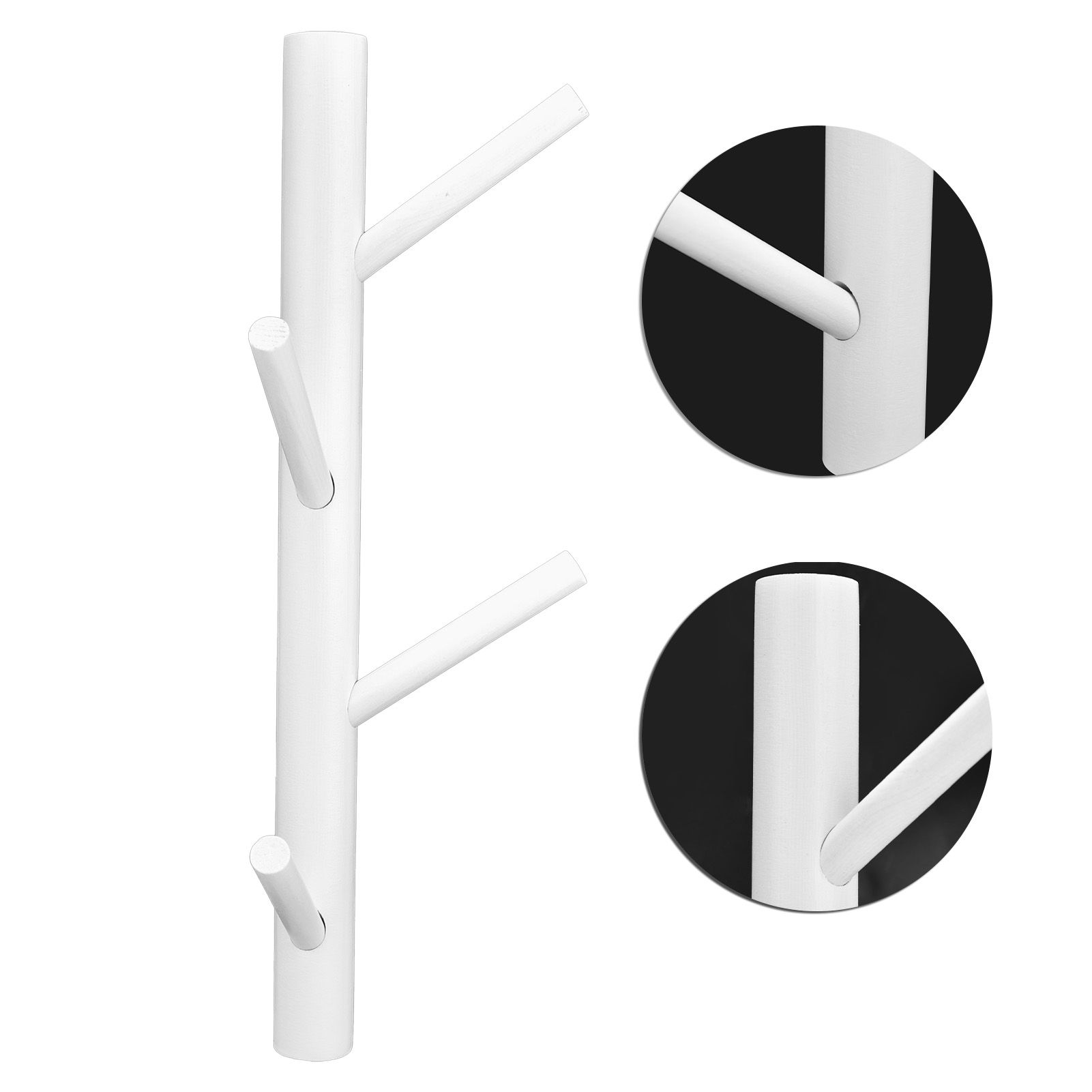 Punch Free Wall Mounted Coat Rack Towel Hanger Tree Branch Shaped Hat Rack for view 9