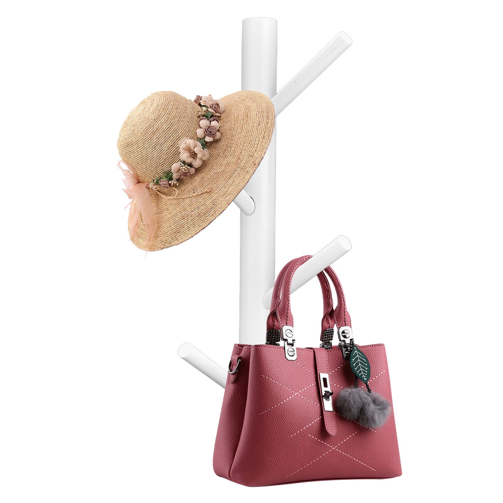 Punch Free Wall Mounted Coat Rack Towel Hanger Tree Branch Shaped Hat Rack for view 11
