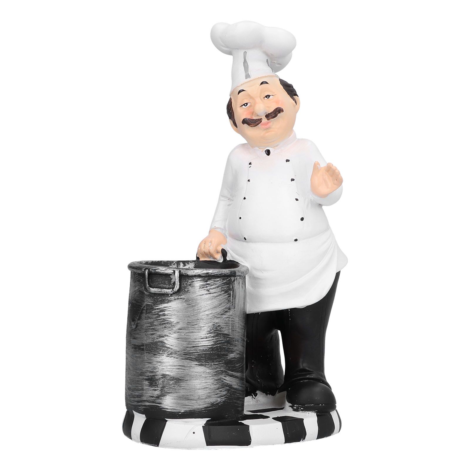 Chef Shape Figurine Statue Craft Decoration Ornament for Living Room Kitchen view 2