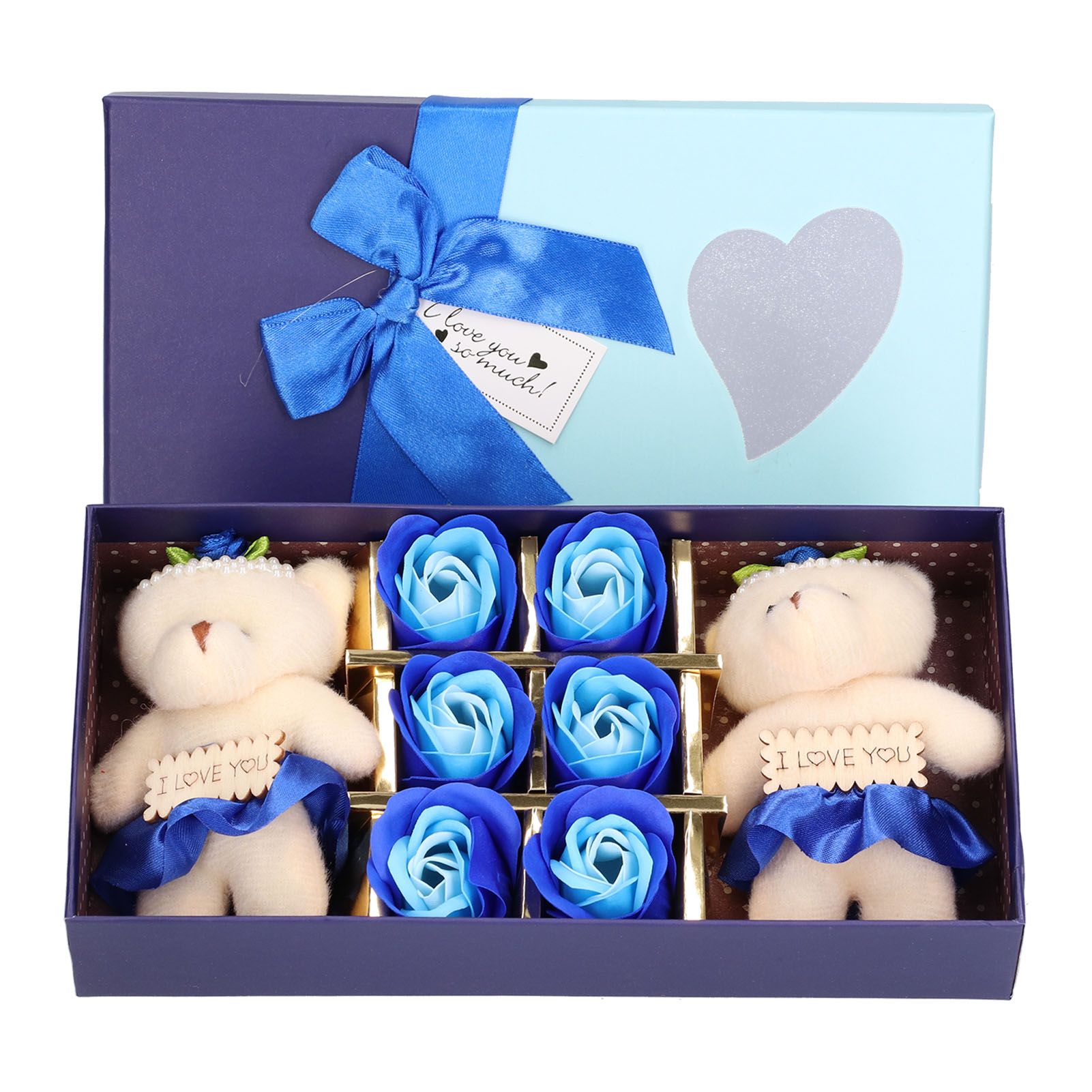 Artificial Soap Flower Bear Toy Cute Gift Box for Valentine's Day Mother's Day view 2