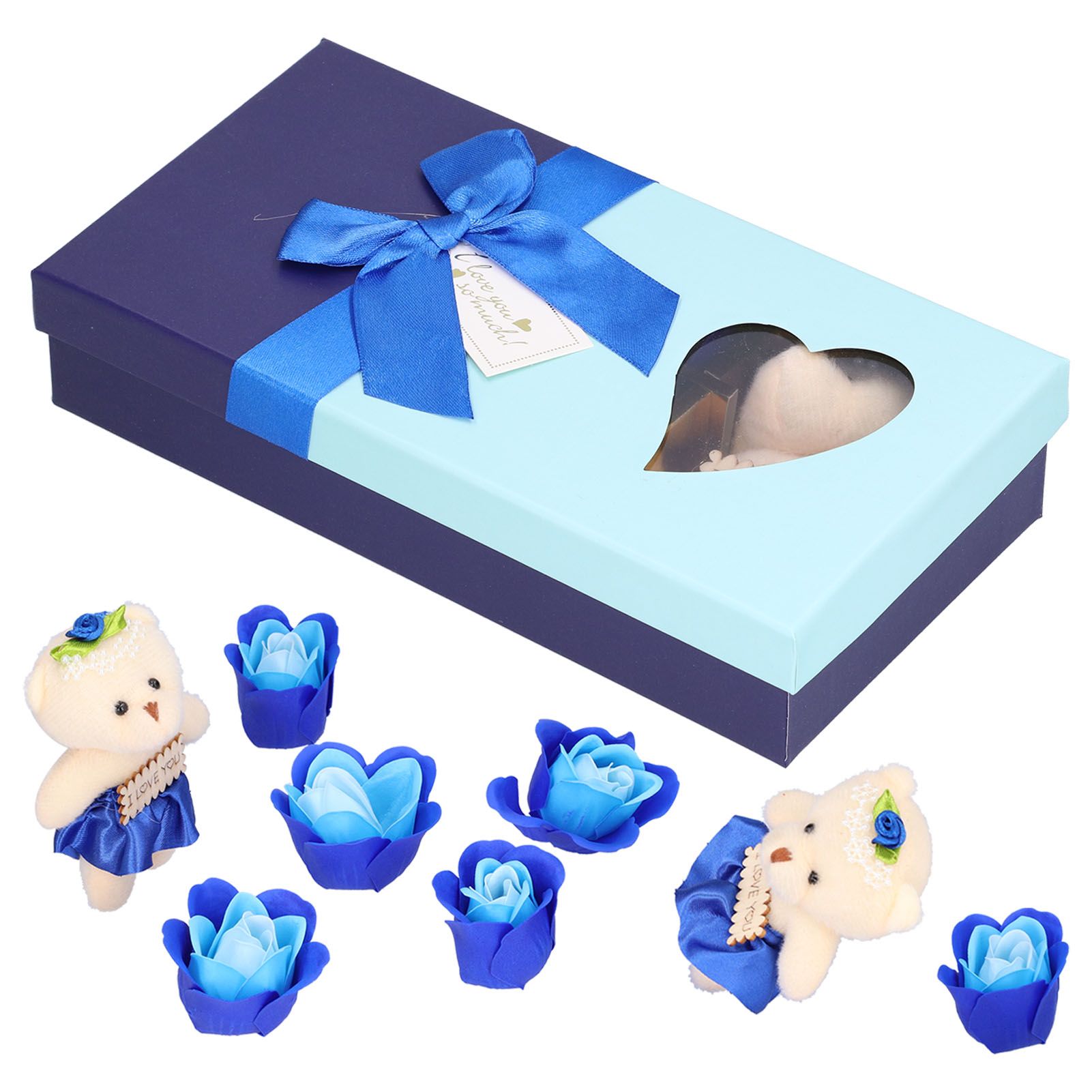 Artificial Soap Flower Bear Toy Cute Gift Box for Valentine's Day Mother's Day view 3