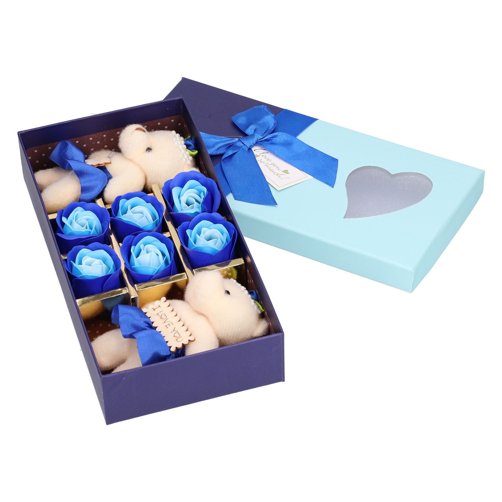 Artificial Soap Flower Bear Toy Cute Gift Box for Valentine's Day Mother's Day view 4