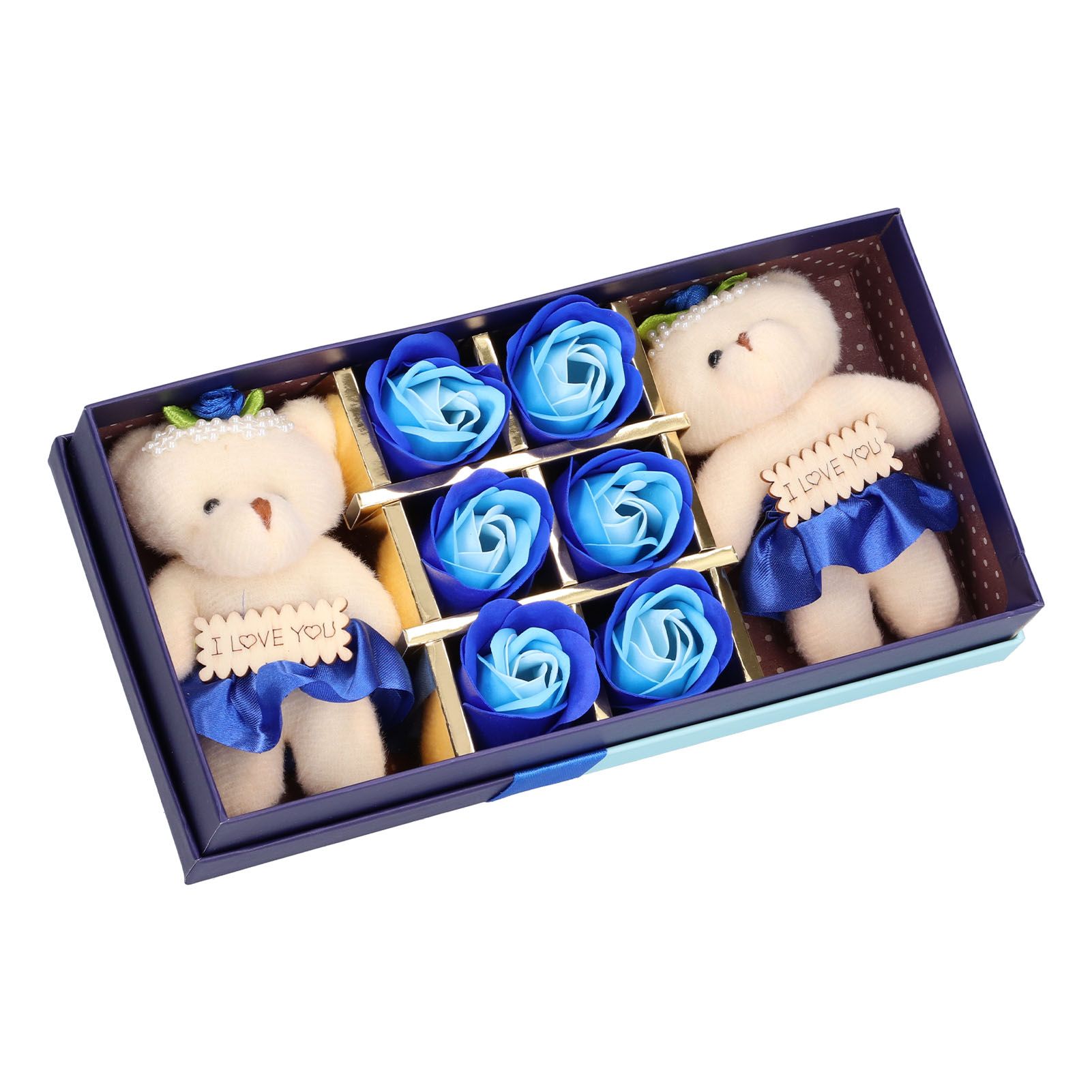Artificial Soap Flower Bear Toy Cute Gift Box for Valentine's Day Mother's Day view 5