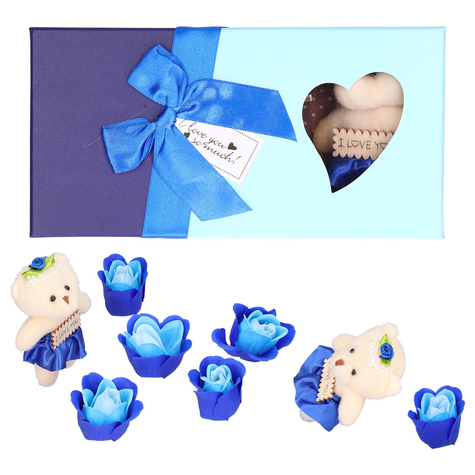 Artificial Soap Flower Bear Toy Cute Gift Box for Valentine's Day Mother's Day view 9