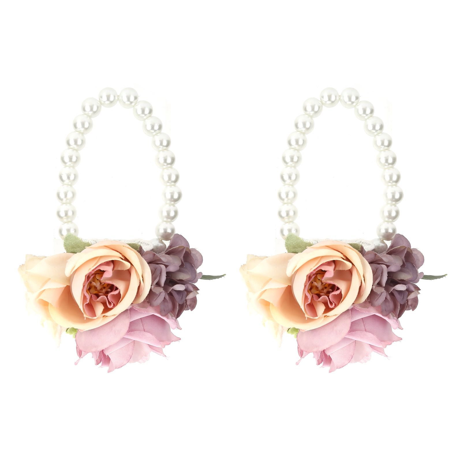 2Pcs/Bag Bridesmaid Wrist Flower Artificial Hand Flower for Wedding view 3