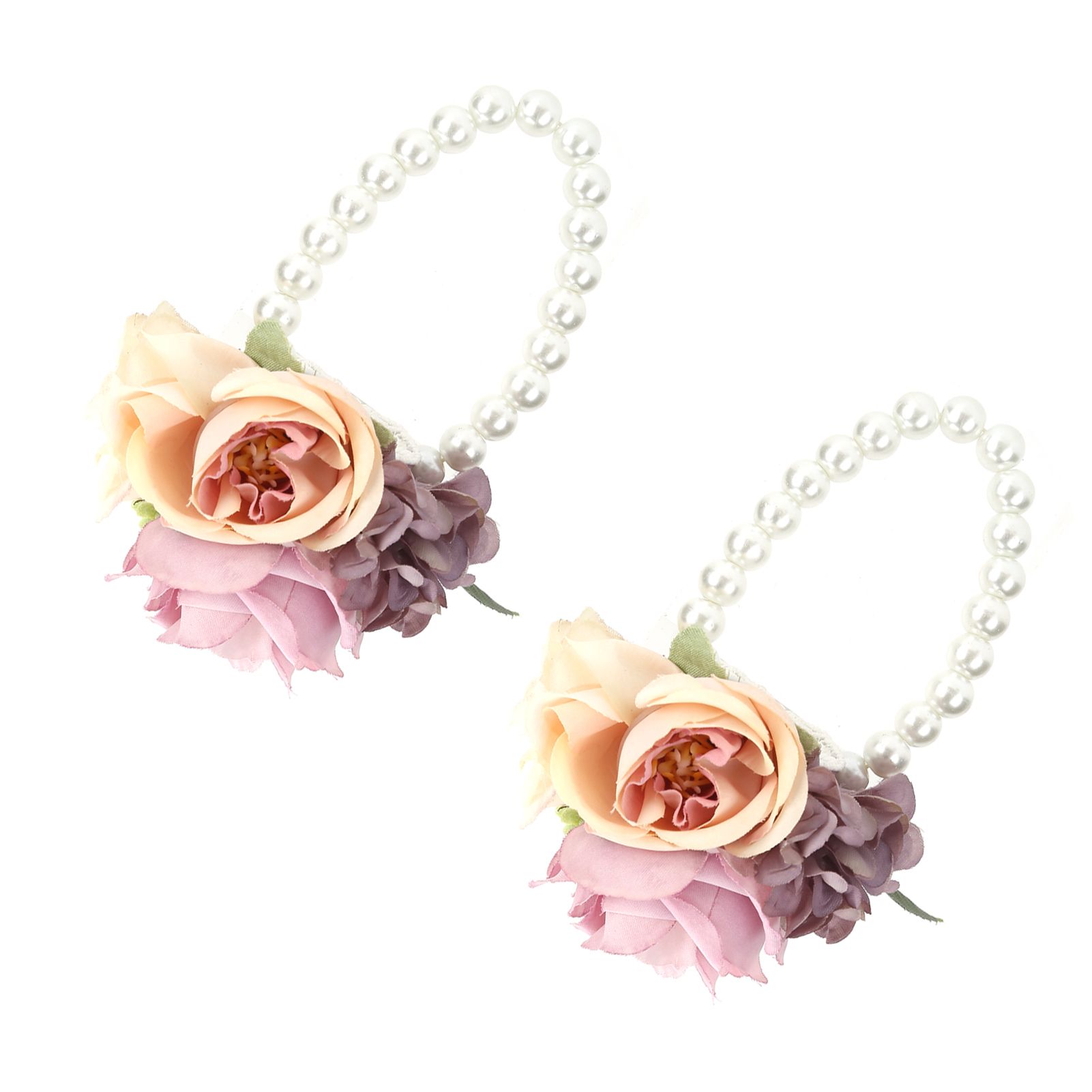 2Pcs/Bag Bridesmaid Wrist Flower Artificial Hand Flower for Wedding view 7