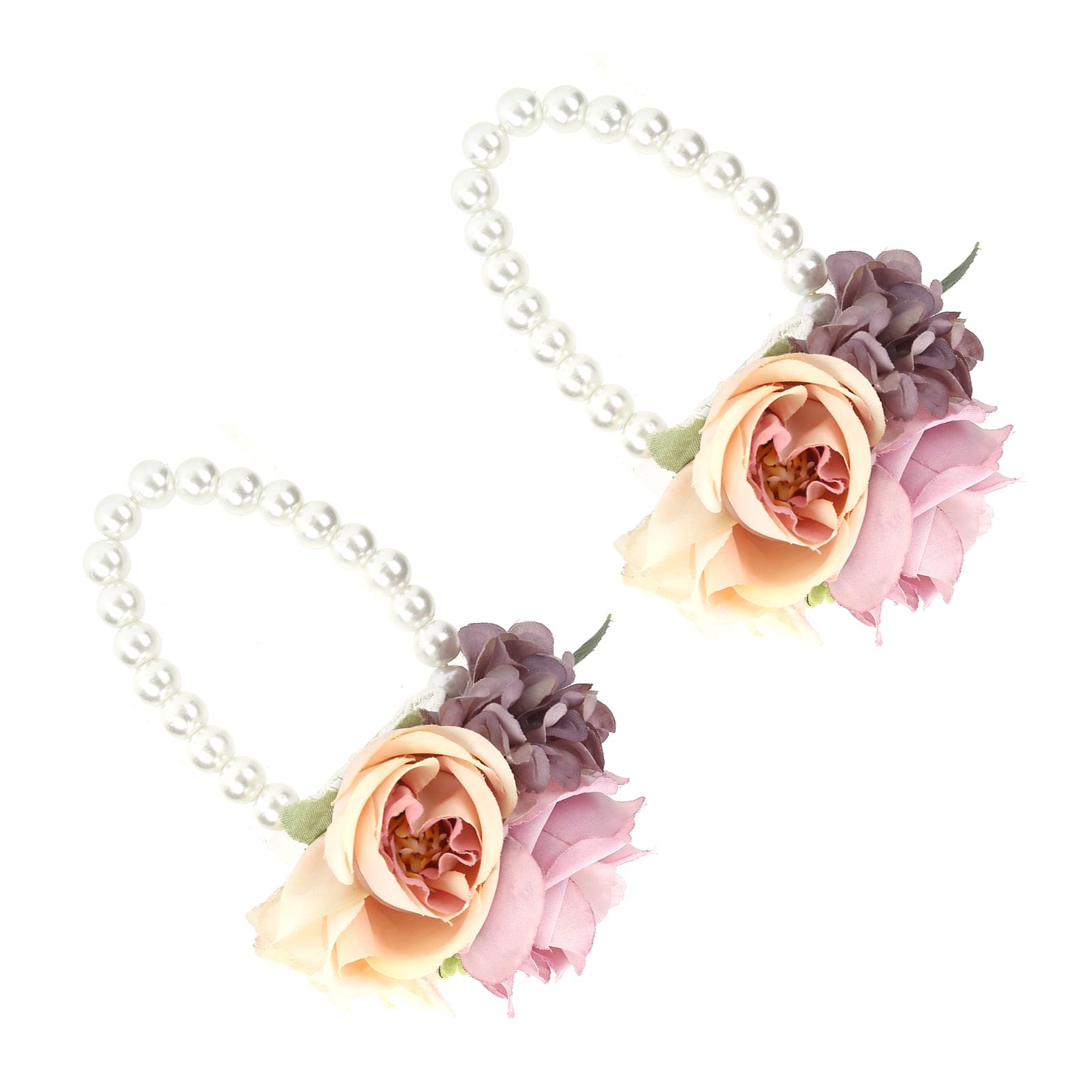2Pcs/Bag Bridesmaid Wrist Flower Artificial Hand Flower for Wedding view 8