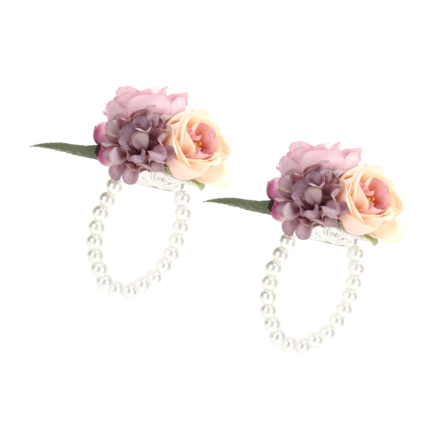 2Pcs/Bag Bridesmaid Wrist Flower Artificial Hand Flower for Wedding view 10