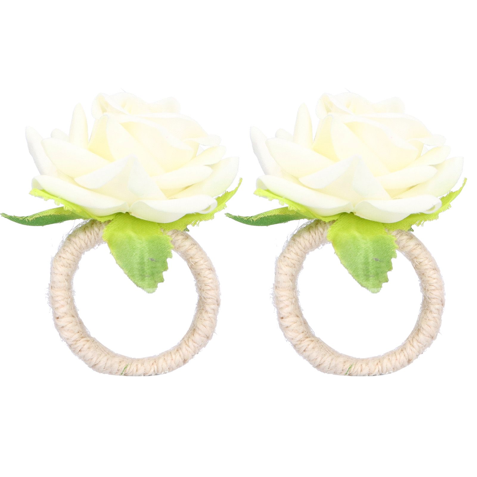 2PCS/Bag Simulation Flower Napkin Rings Modern Napkin Holder Table Decorations view 3