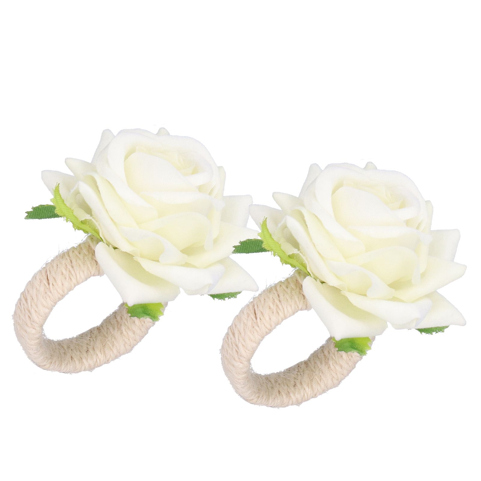 2PCS/Bag Simulation Flower Napkin Rings Modern Napkin Holder Table Decorations view 4