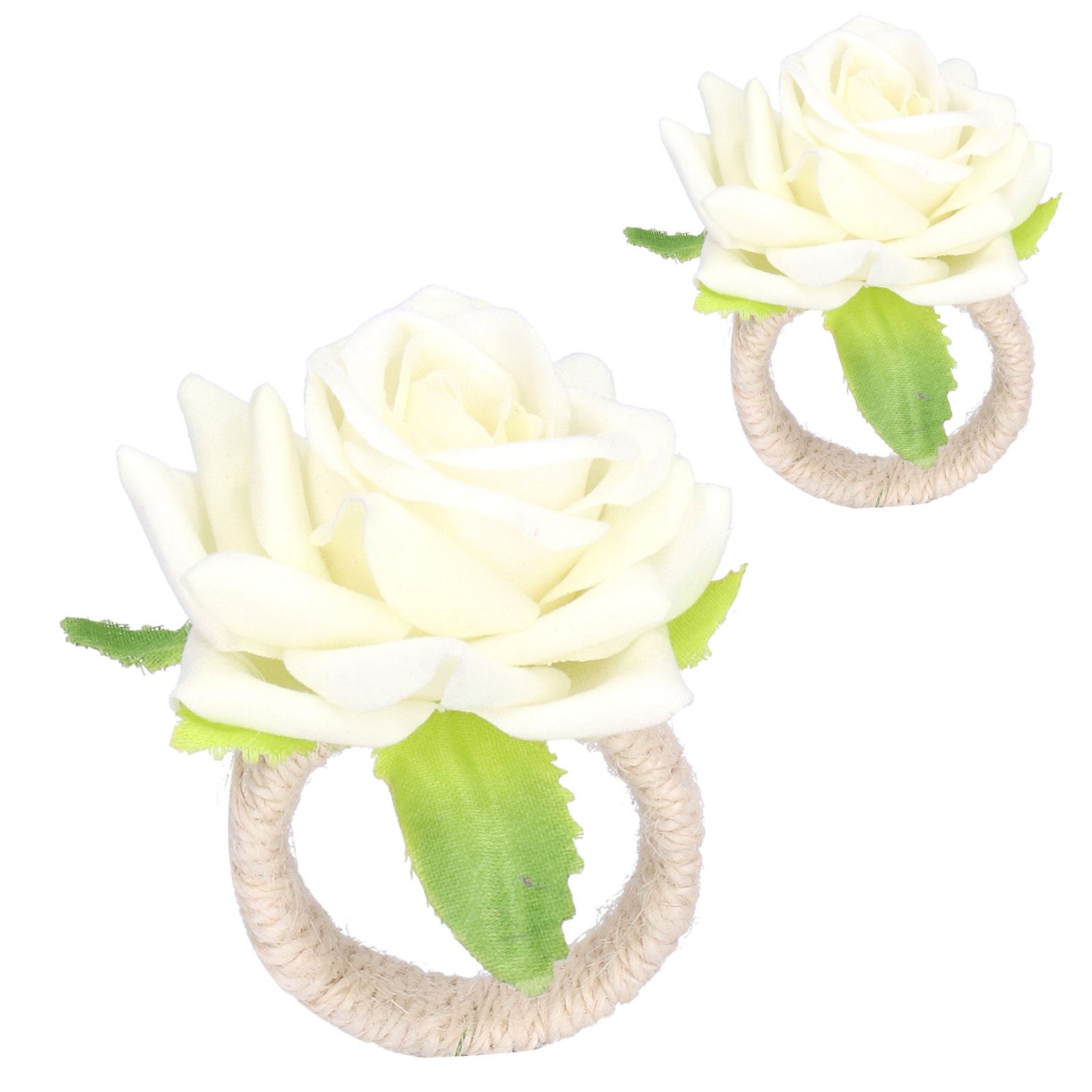 2PCS/Bag Simulation Flower Napkin Rings Modern Napkin Holder Table Decorations view 6