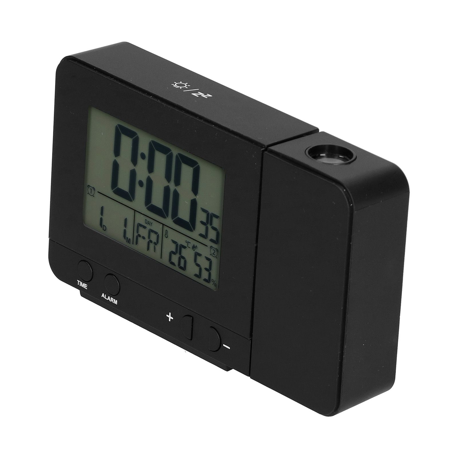 Black Projection Clock with Time Temperature LCD Screen USB Charging Clock for view 8