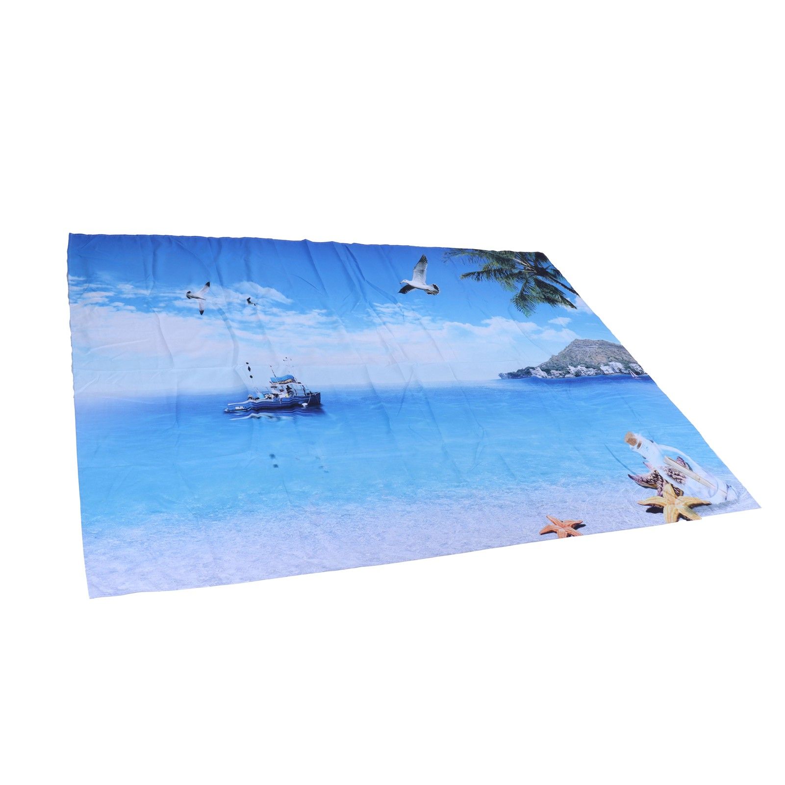 Decorative Tapestry Beach Sea Scenery Pattern Polyester Fiber Hanging Carpet view 7