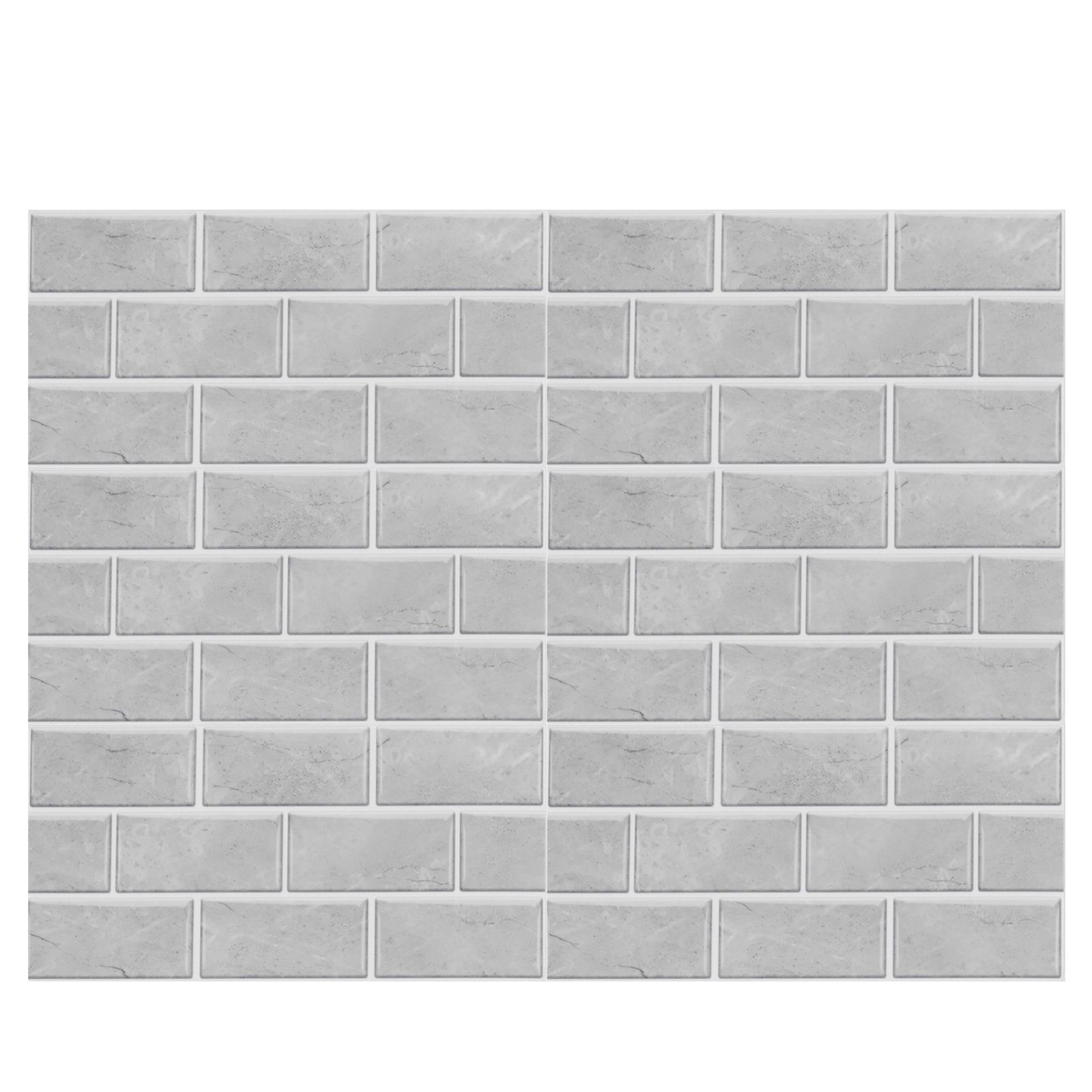 6pcs Gray Tile Pattern Wall Decal Waterproof SelfAdhesive Wall Sticker for view 2