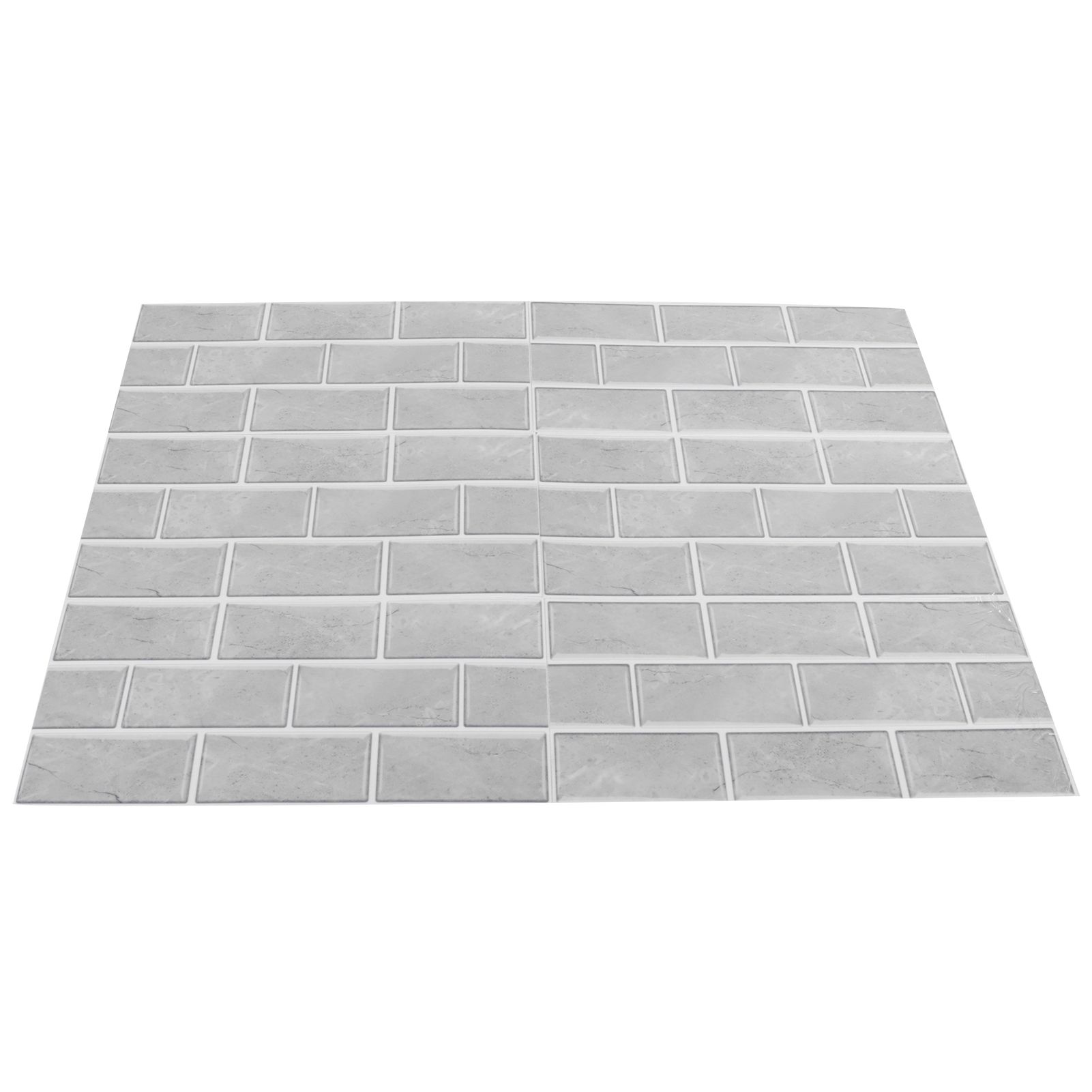 6pcs Gray Tile Pattern Wall Decal Waterproof SelfAdhesive Wall Sticker for view 7