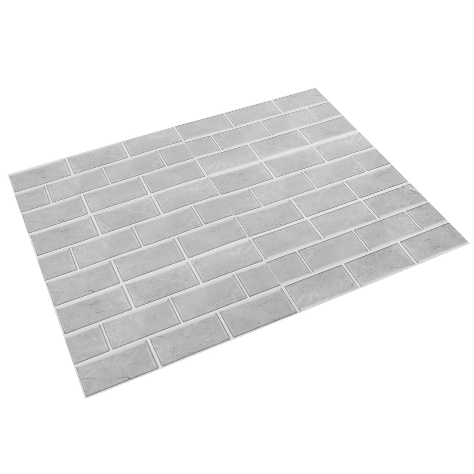 6pcs Gray Tile Pattern Wall Decal Waterproof SelfAdhesive Wall Sticker for view 8