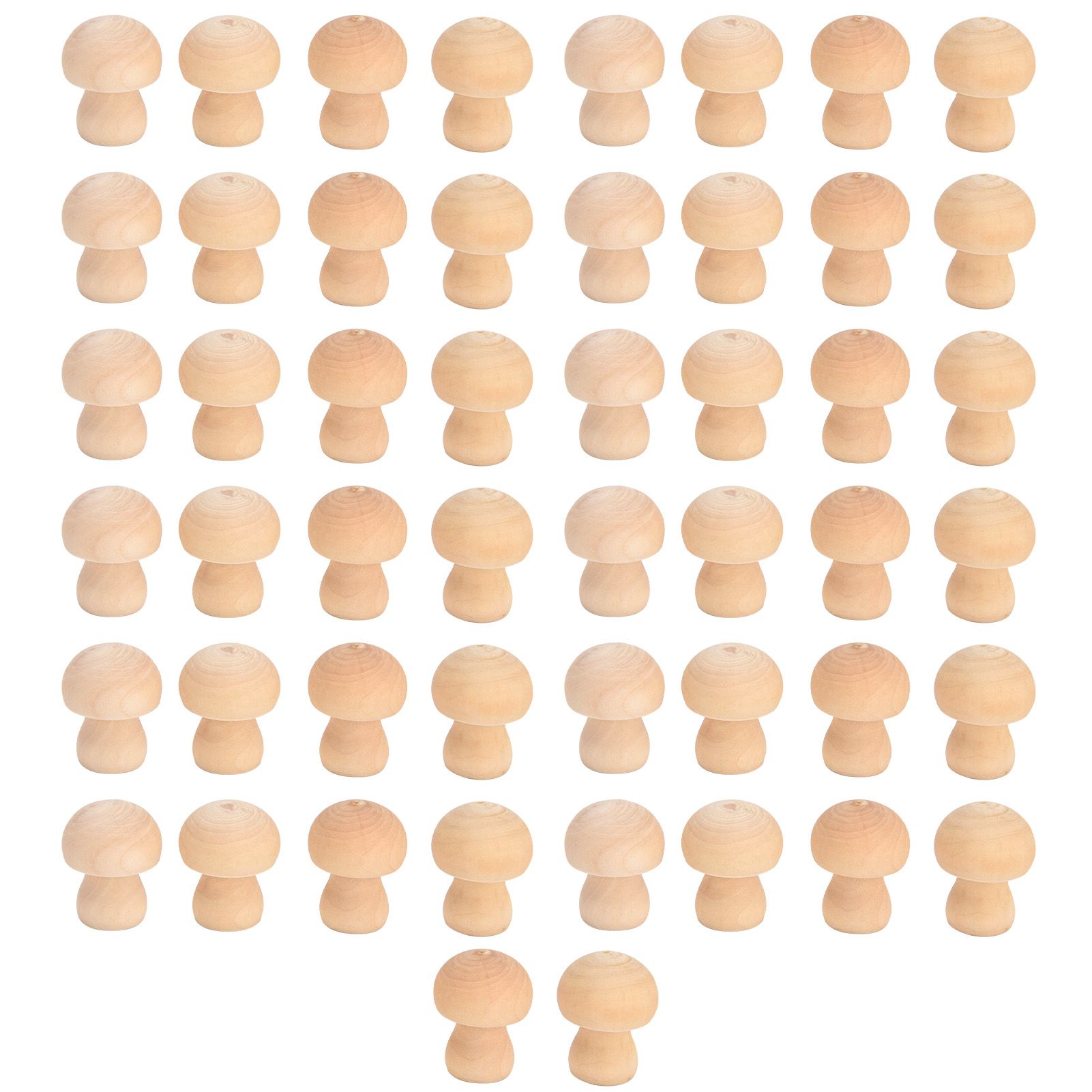 Wooden Mushroom Ornament 50pcs Wood Mushroom Toy for Home Office Desktop view 6