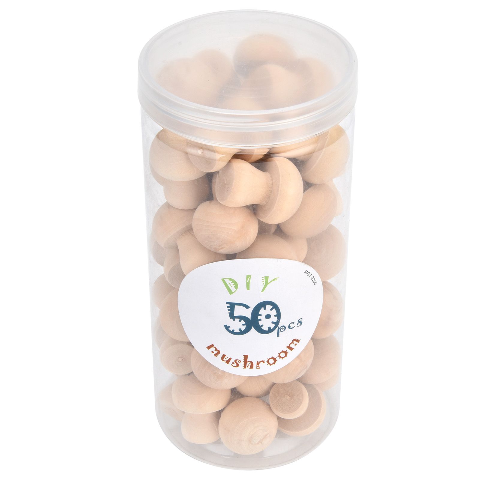 Wooden Mushroom Ornament 50pcs Wood Mushroom Toy for Home Office Desktop view 8
