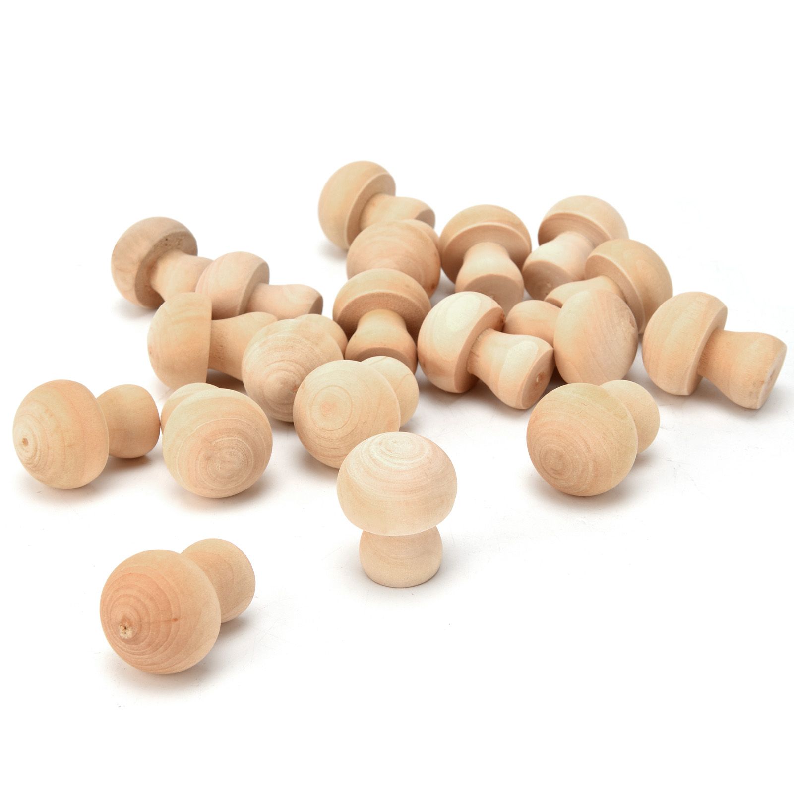 Wooden Mushroom Ornament 50pcs Wood Mushroom Toy for Home Office Desktop view 9
