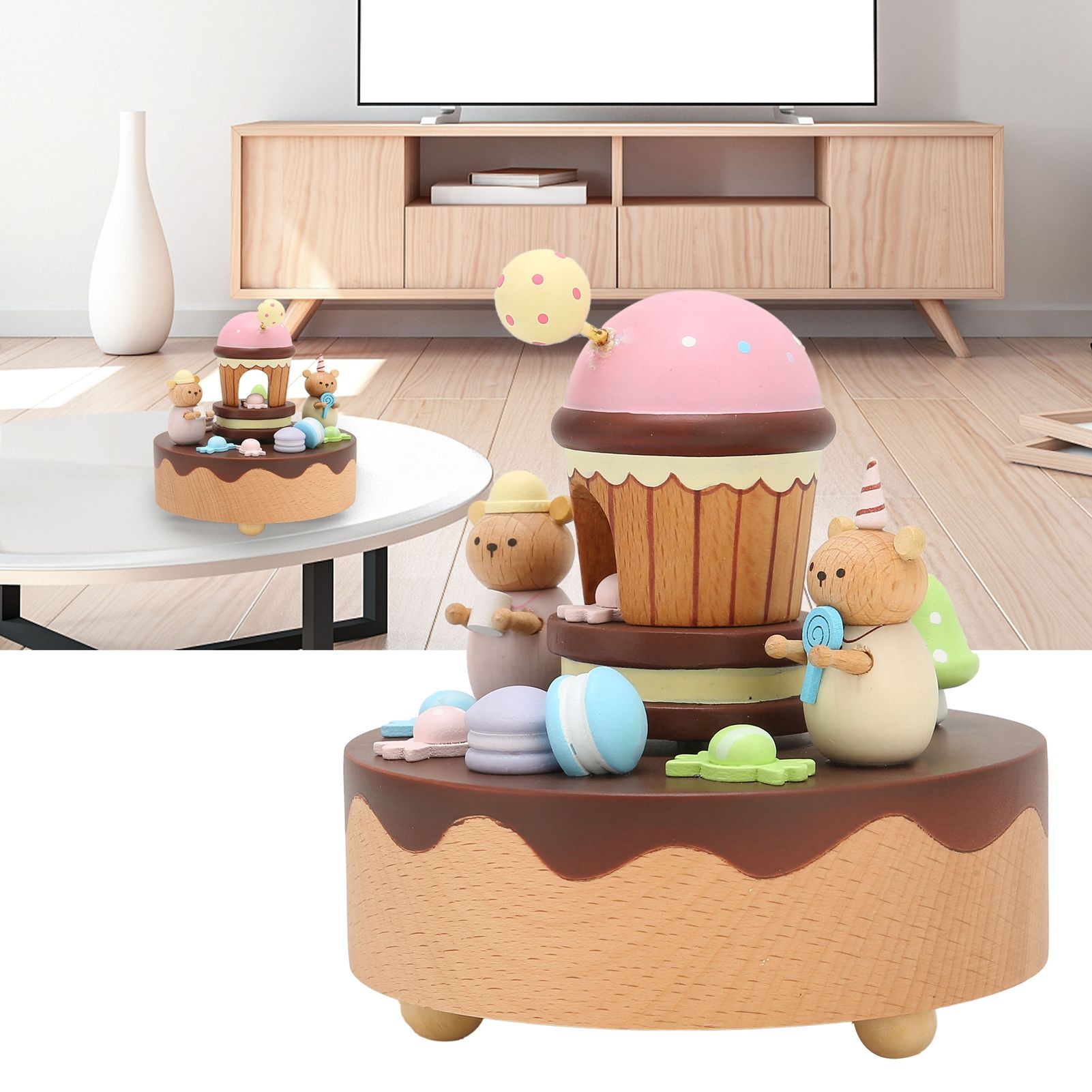Music Box Bear and Dessert House Shape Valentine's Day Gifts Home Decoration view 11