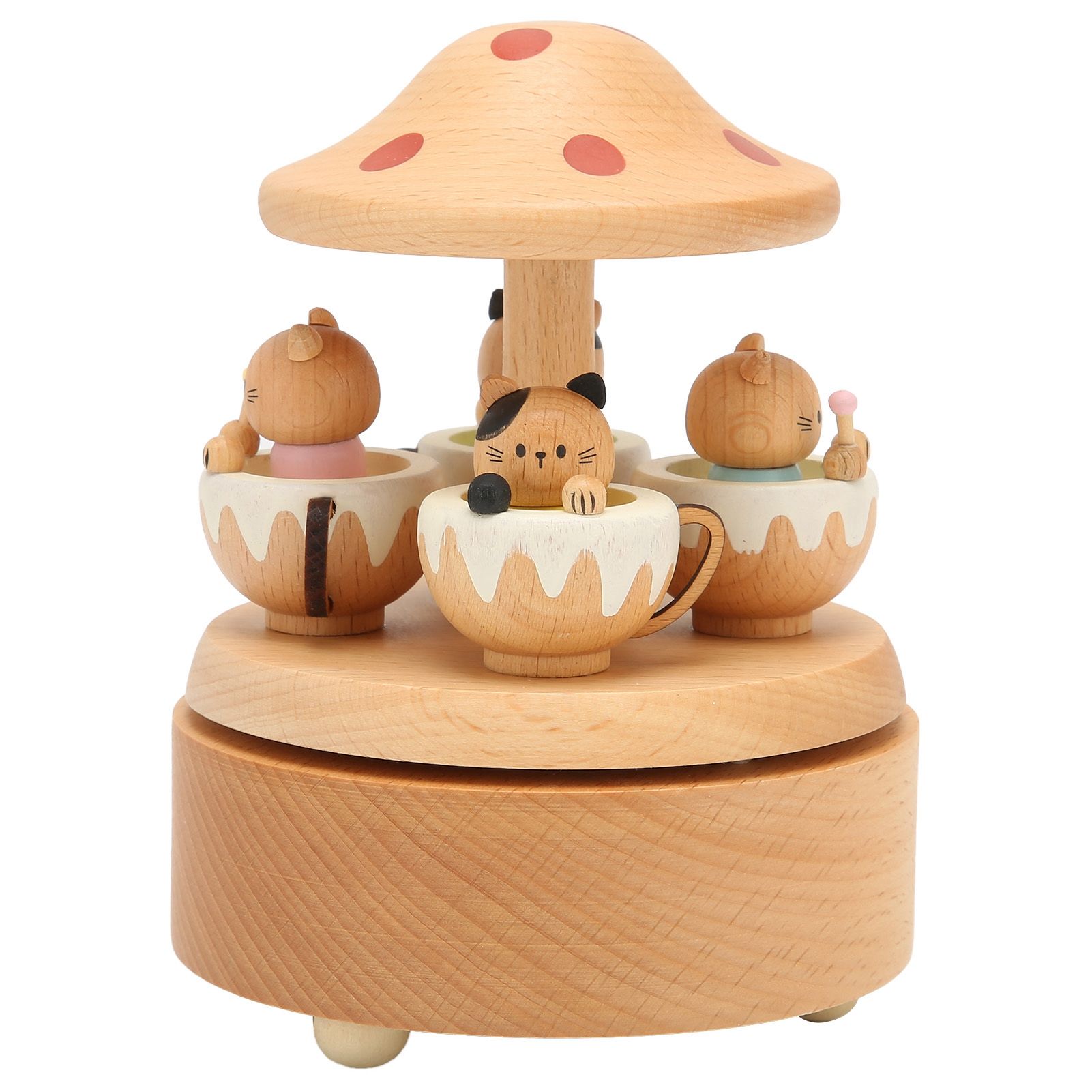 Music Box Cute Cat Decor Home Decoration Valentine's Day Gifts Wooden Crafts view 2