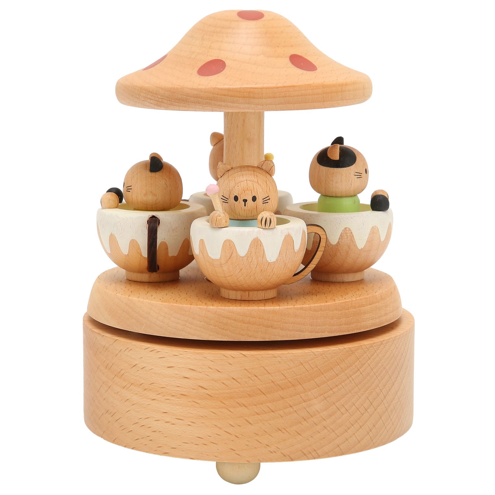 Music Box Cute Cat Decor Home Decoration Valentine's Day Gifts Wooden Crafts view 4