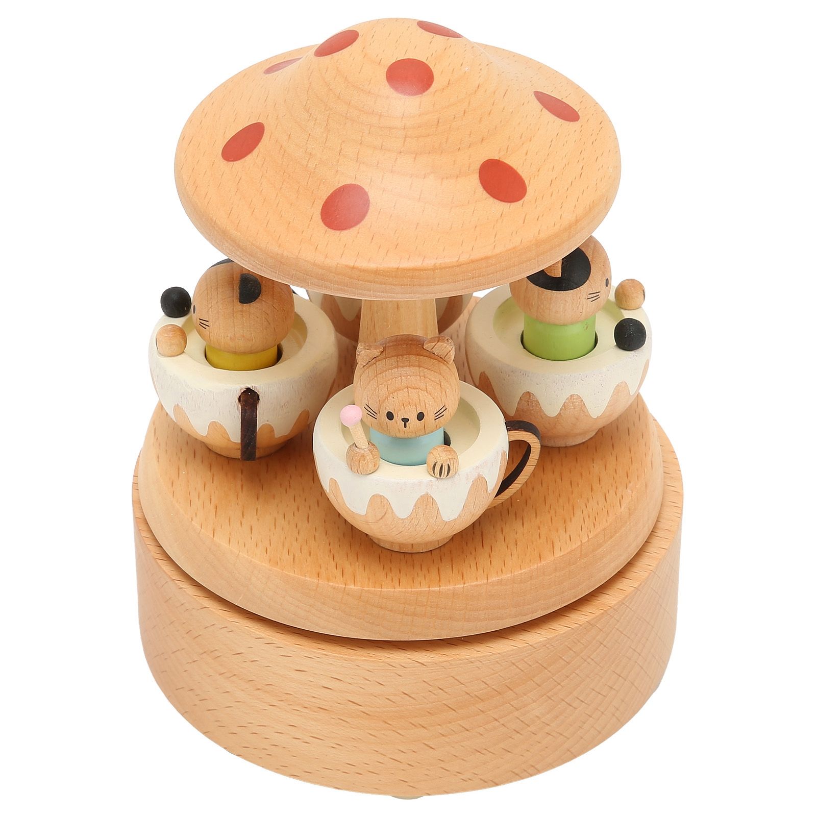 Music Box Cute Cat Decor Home Decoration Valentine's Day Gifts Wooden Crafts view 5