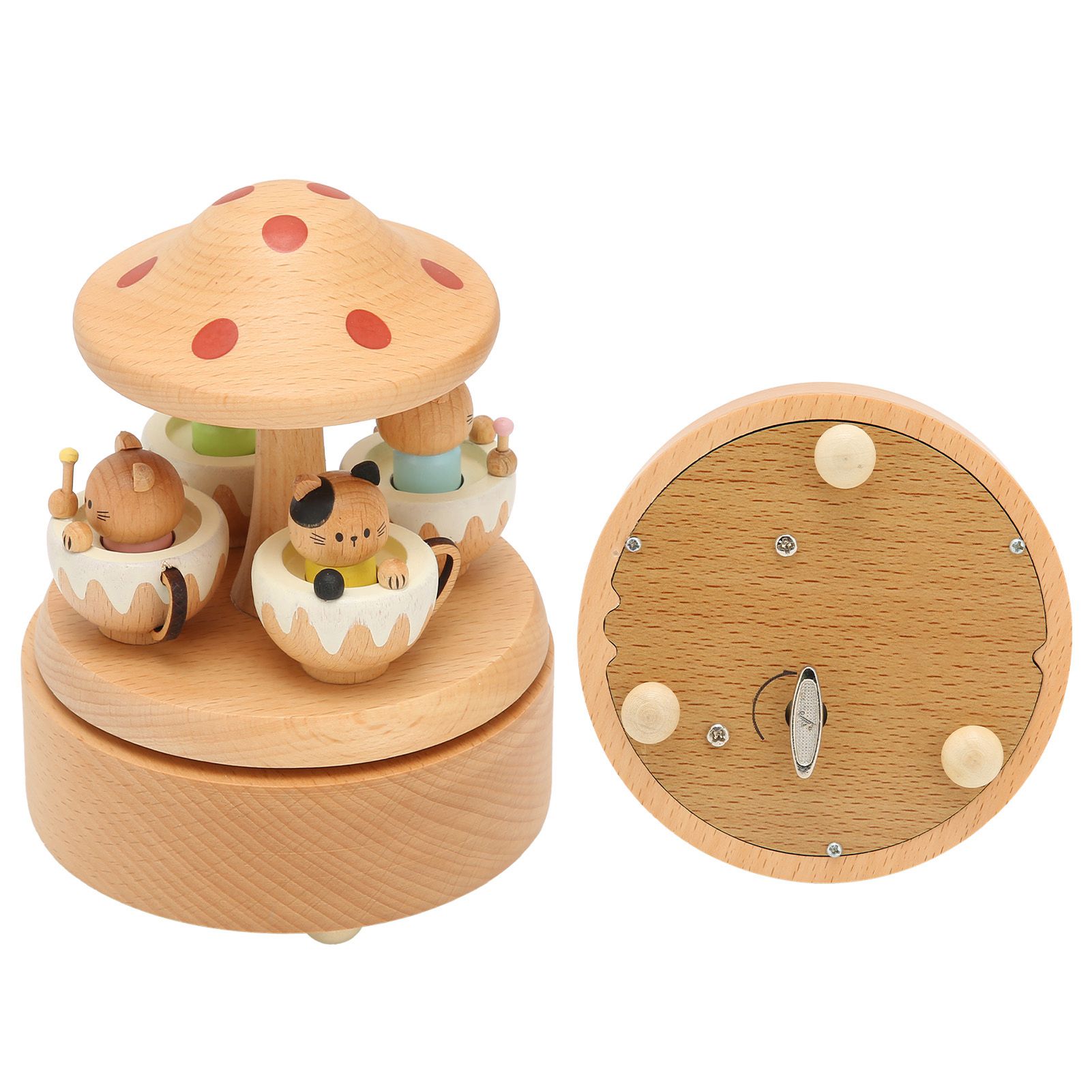 Music Box Cute Cat Decor Home Decoration Valentine's Day Gifts Wooden Crafts view 7