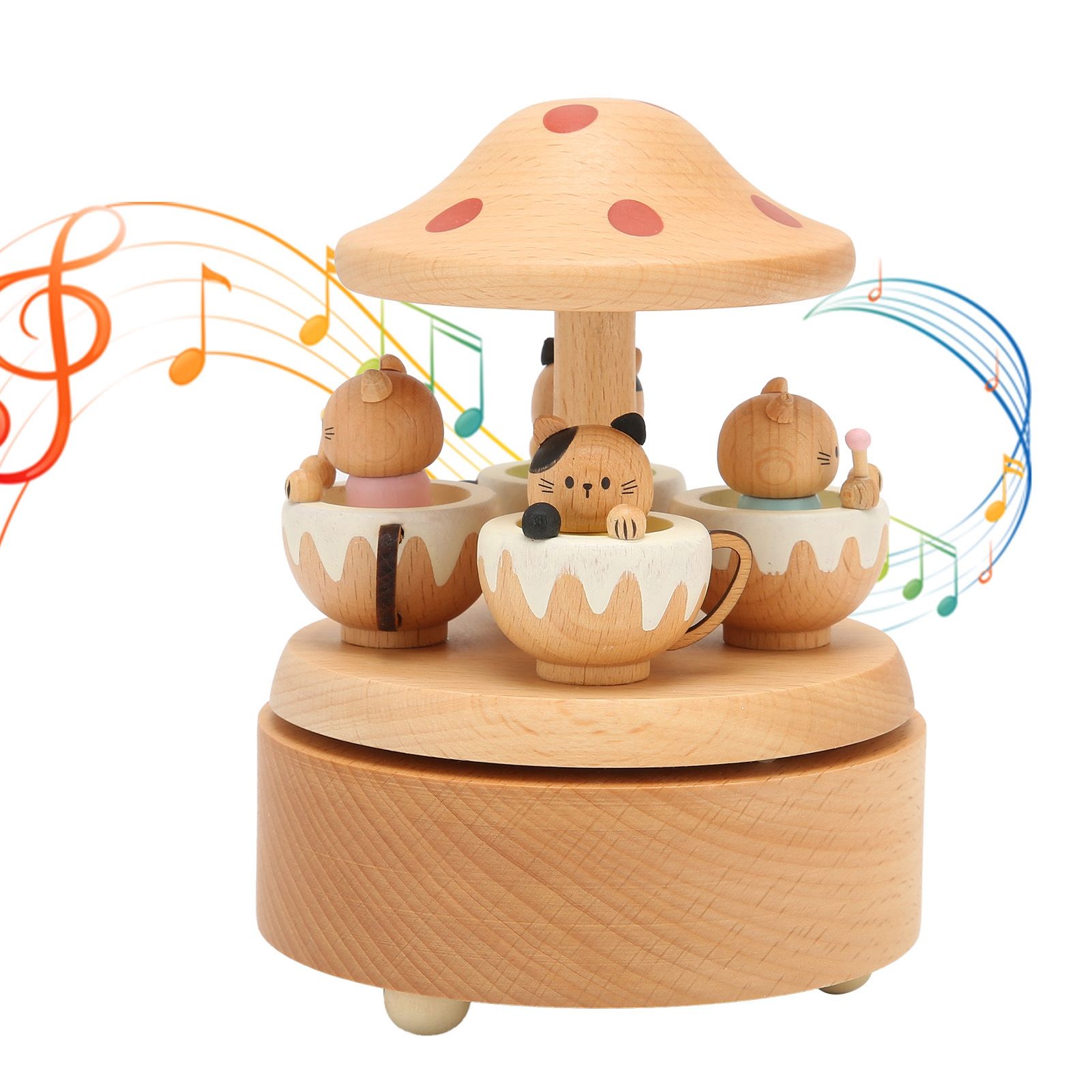 Music Box Cute Cat Decor Home Decoration Valentine's Day Gifts Wooden Crafts view 11