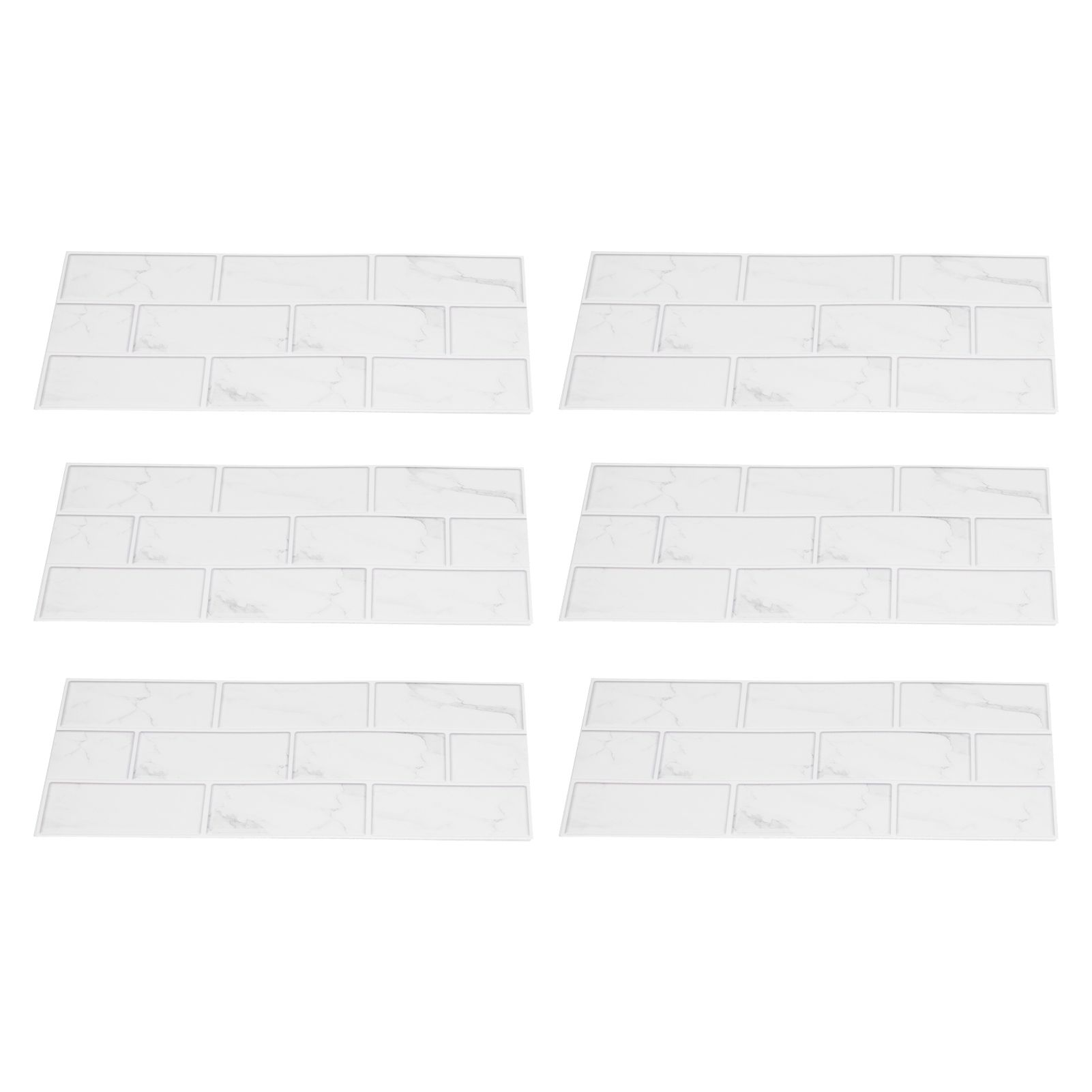 6Pcs Innovative Tiles Sticker Brick Pattern Wall Decal Sticker for Home Living
