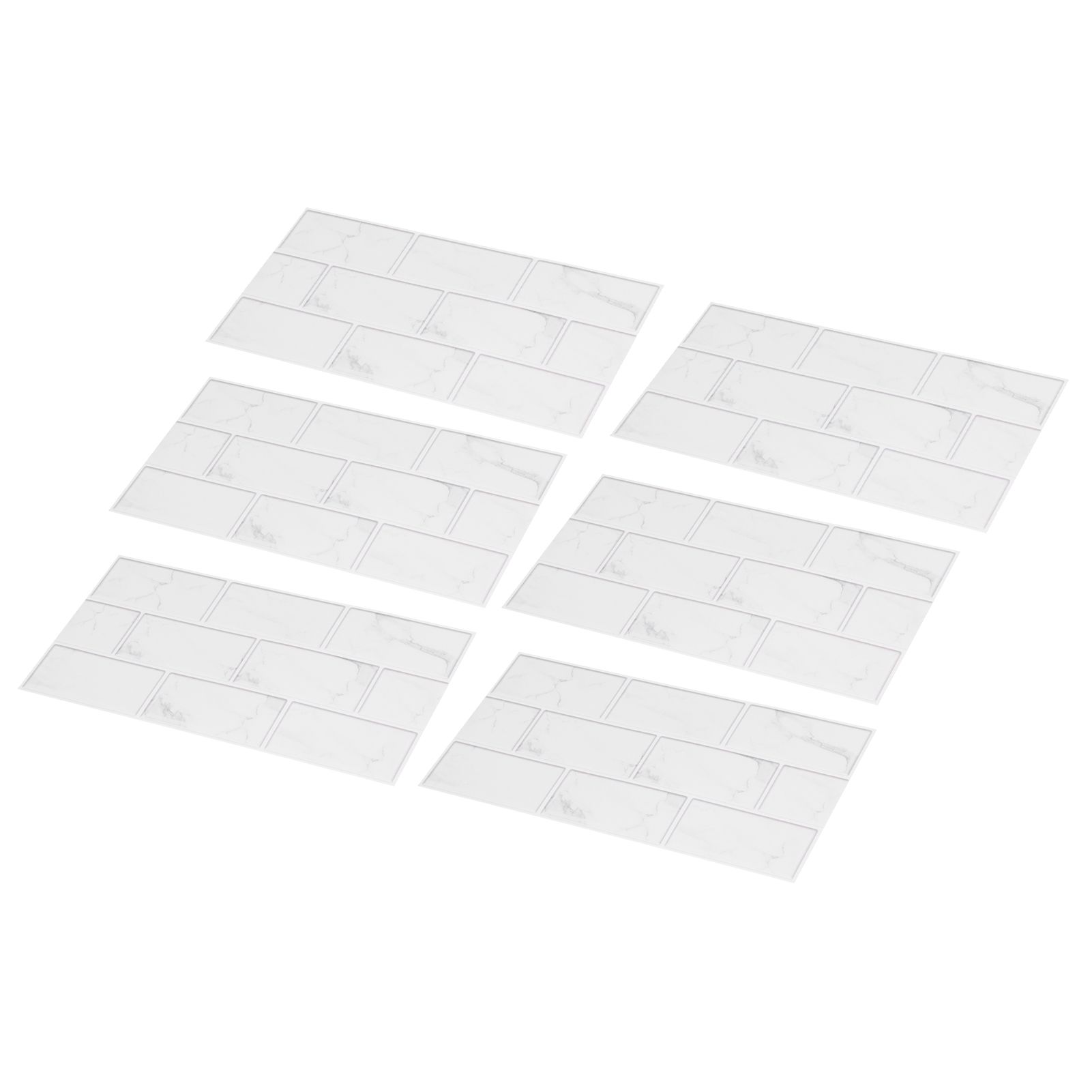 6Pcs Innovative Tiles Sticker Brick Pattern Wall Decal Sticker for Home Living view 5