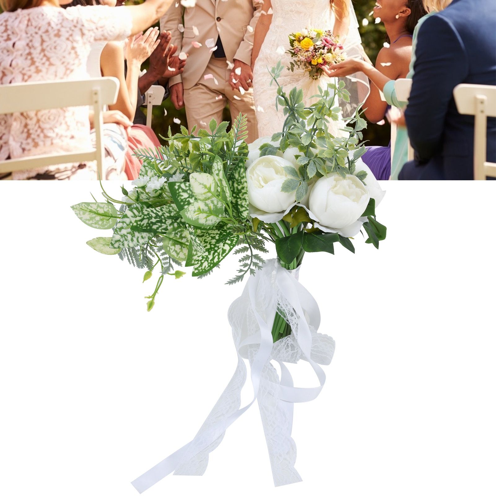 Hand Bouquet of Flowers Bride Wedding Simulation Wedding Photo Props Bouquet view 12