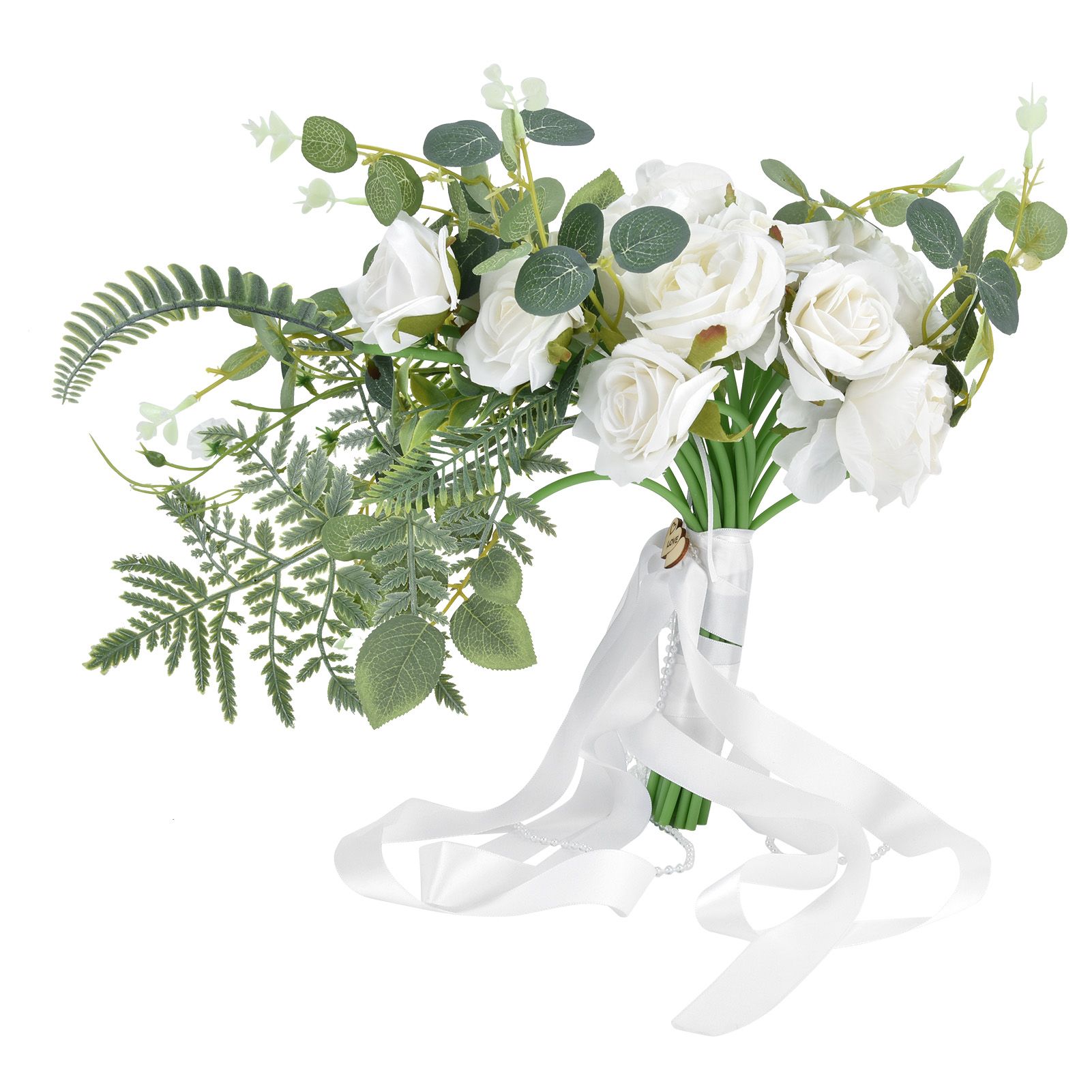 Bride Bouquet Simulation Artificial Flowers Wedding Photo Props for Wedding view 2